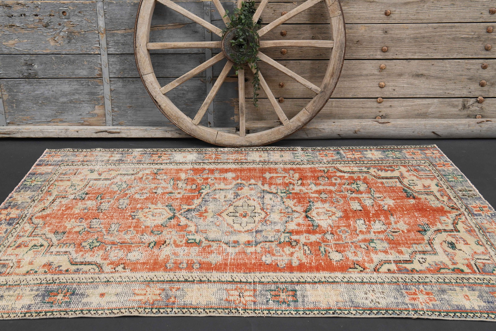 5.1x7.4 Vintage Turkish Rug - 6