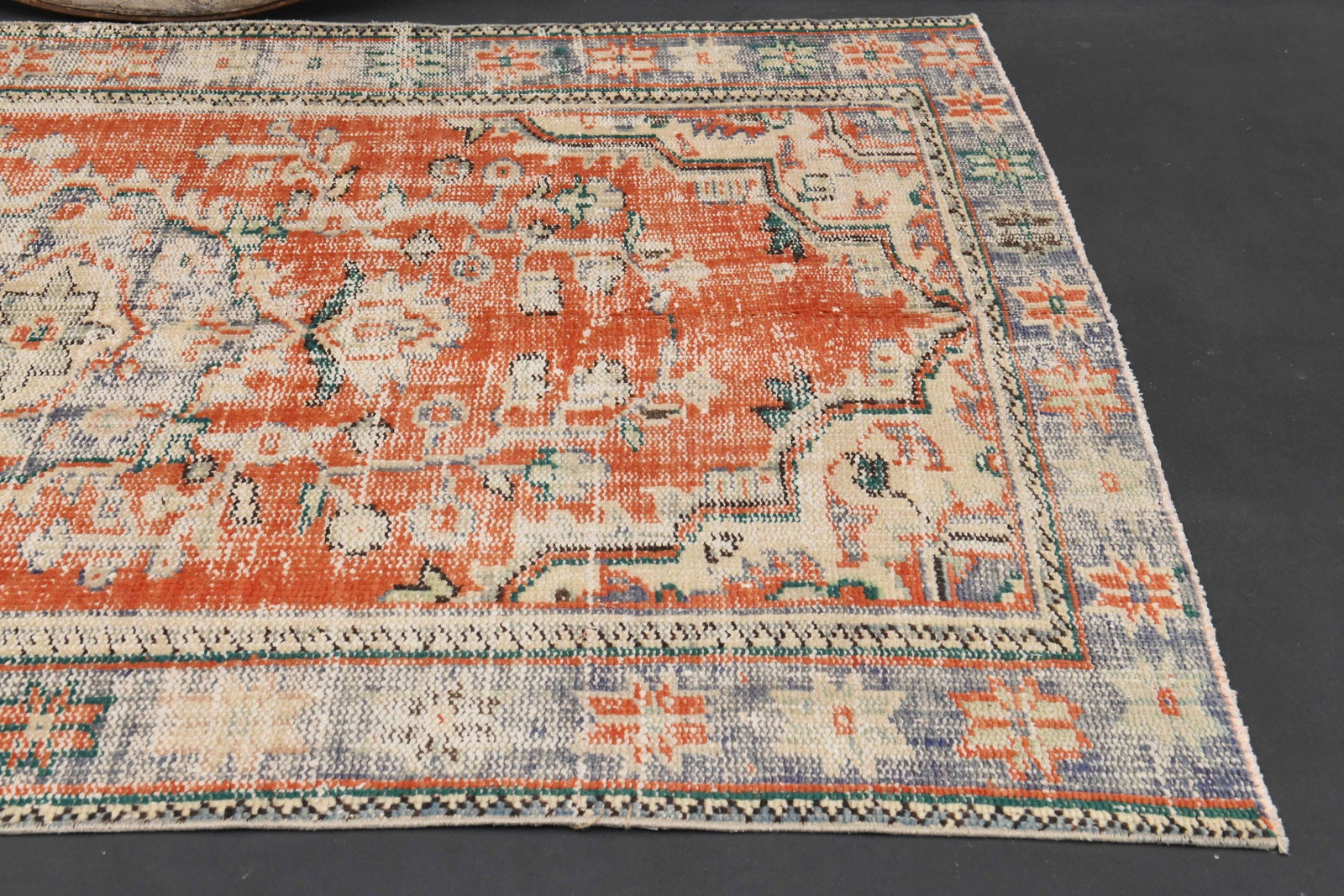 5.1x7.4 Vintage Turkish Rug - 7