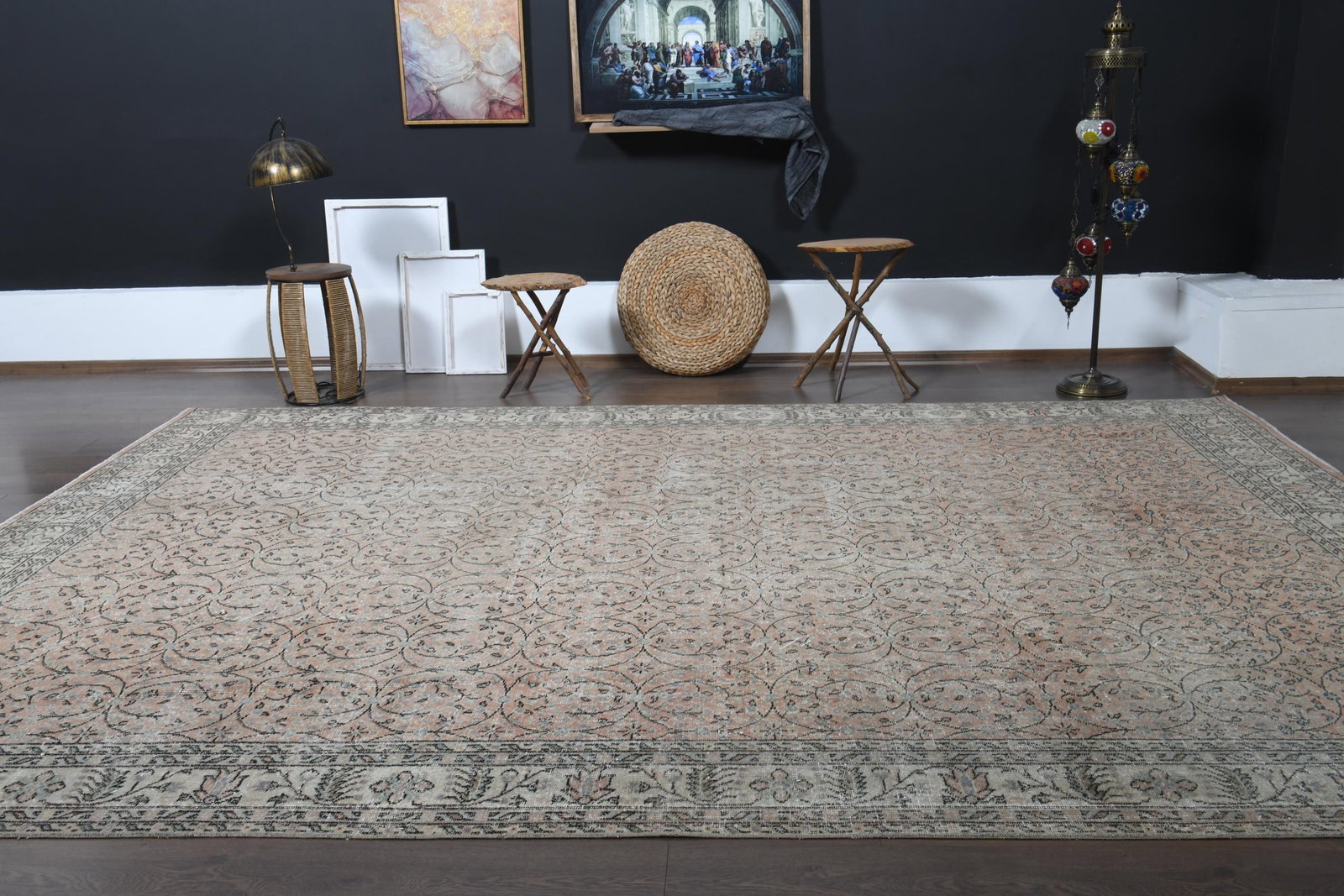 8'7x12'5 ft, VINTAGE TURKISH RUG - 9