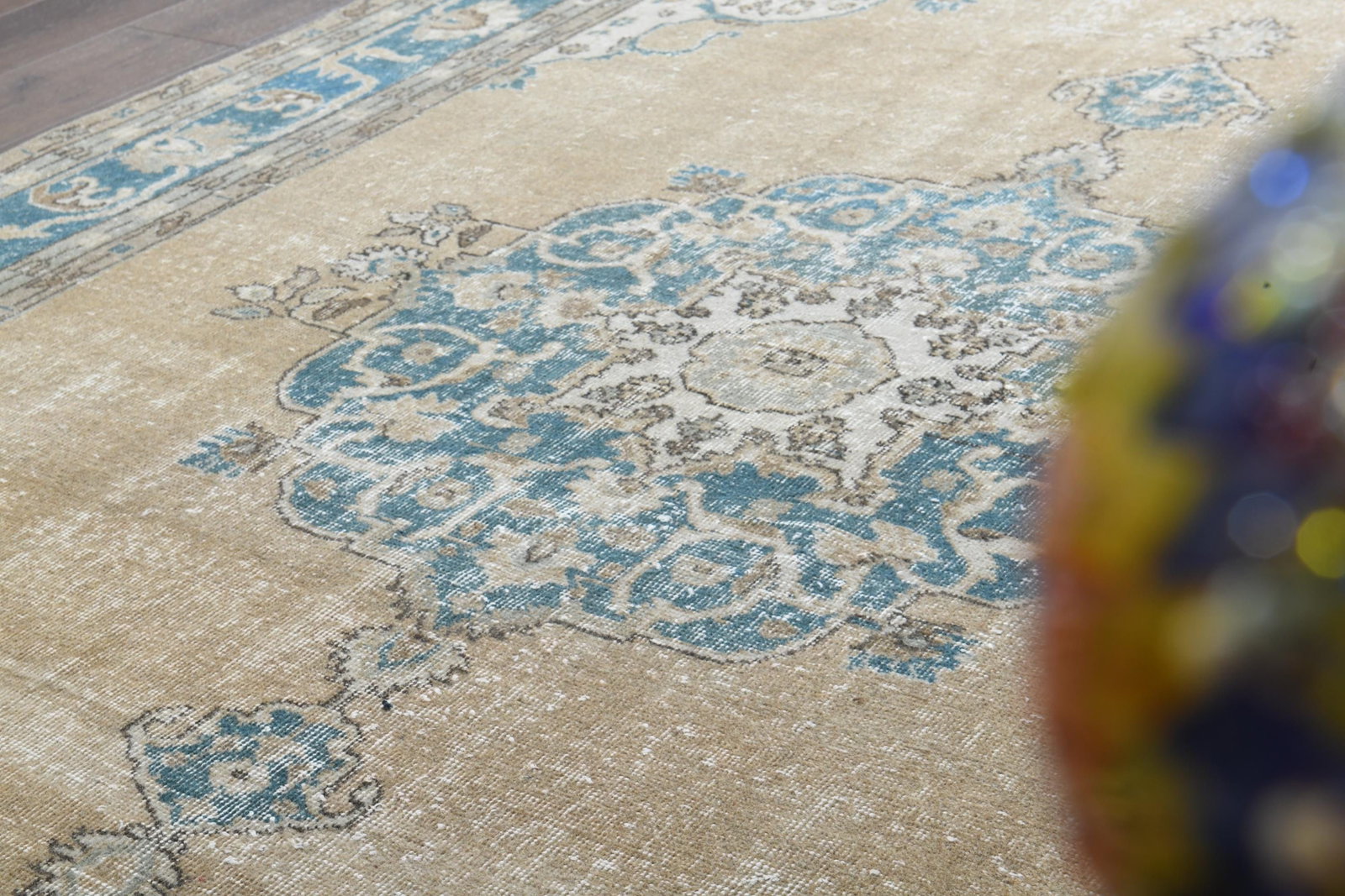 6'8x10'3 ft, ORANGE TURKISH RUG - 3
