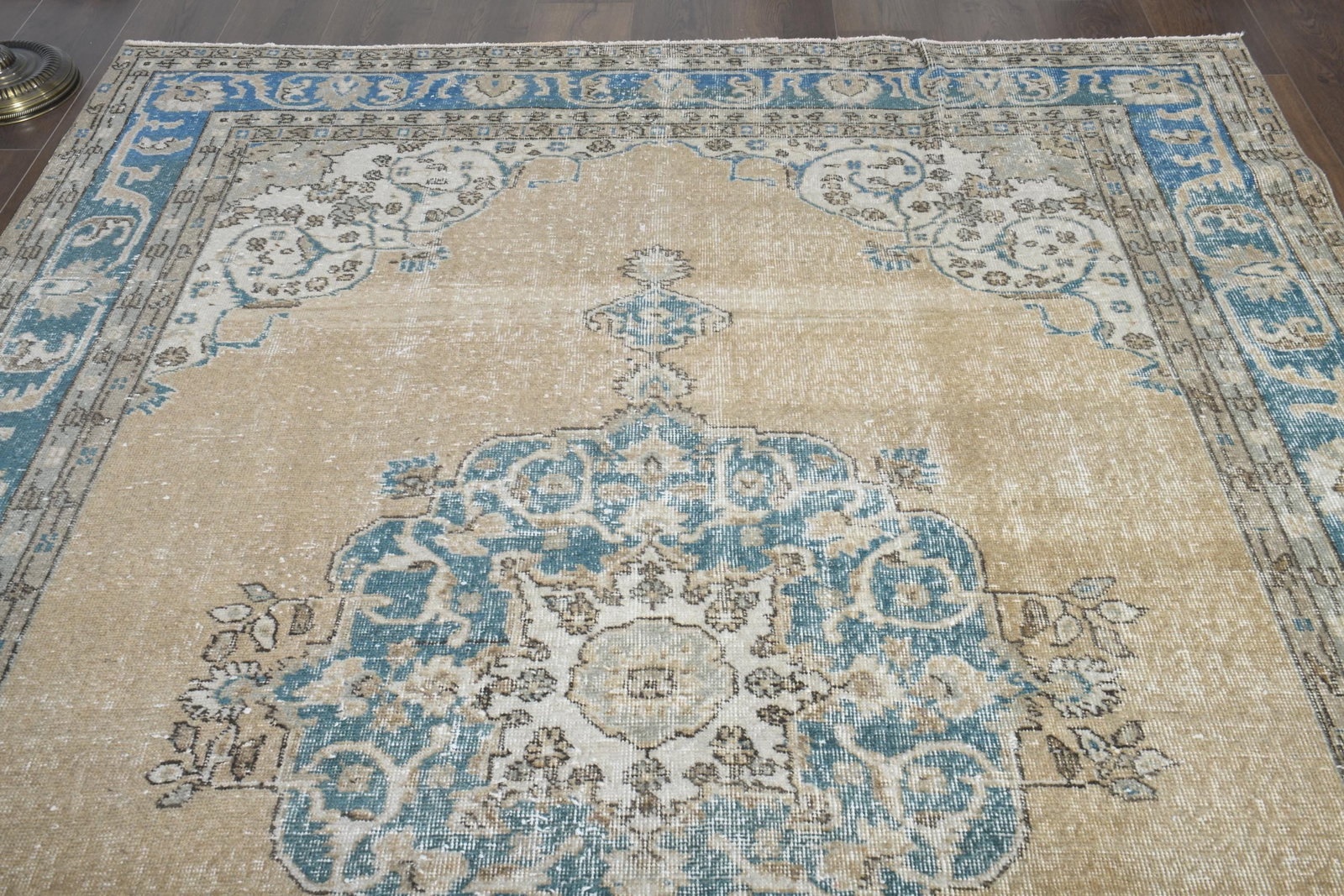 6'8x10'3 ft, ORANGE TURKISH RUG - 5