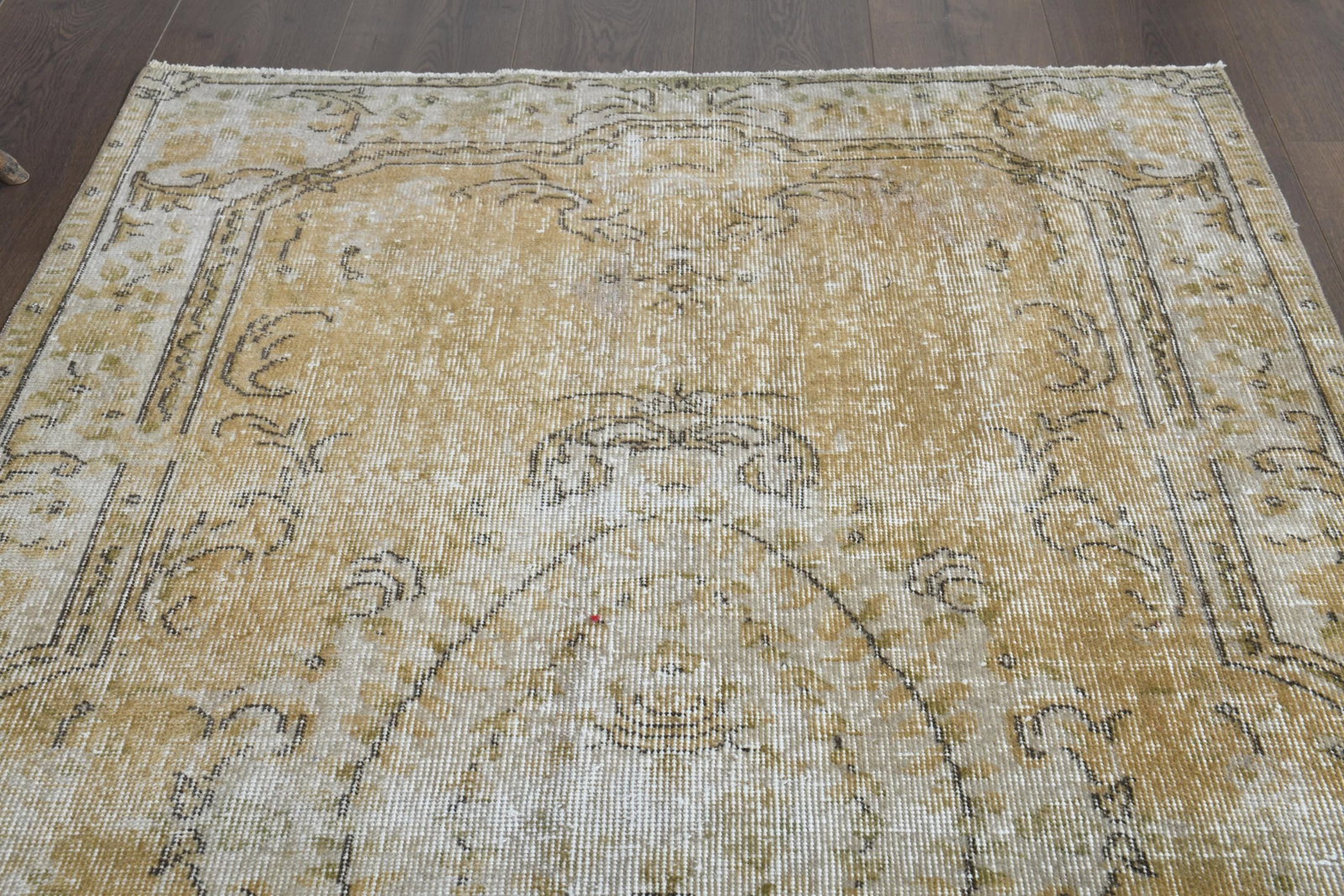 3'7x6'6 ft, ORANGE BEIGE RUG - 2