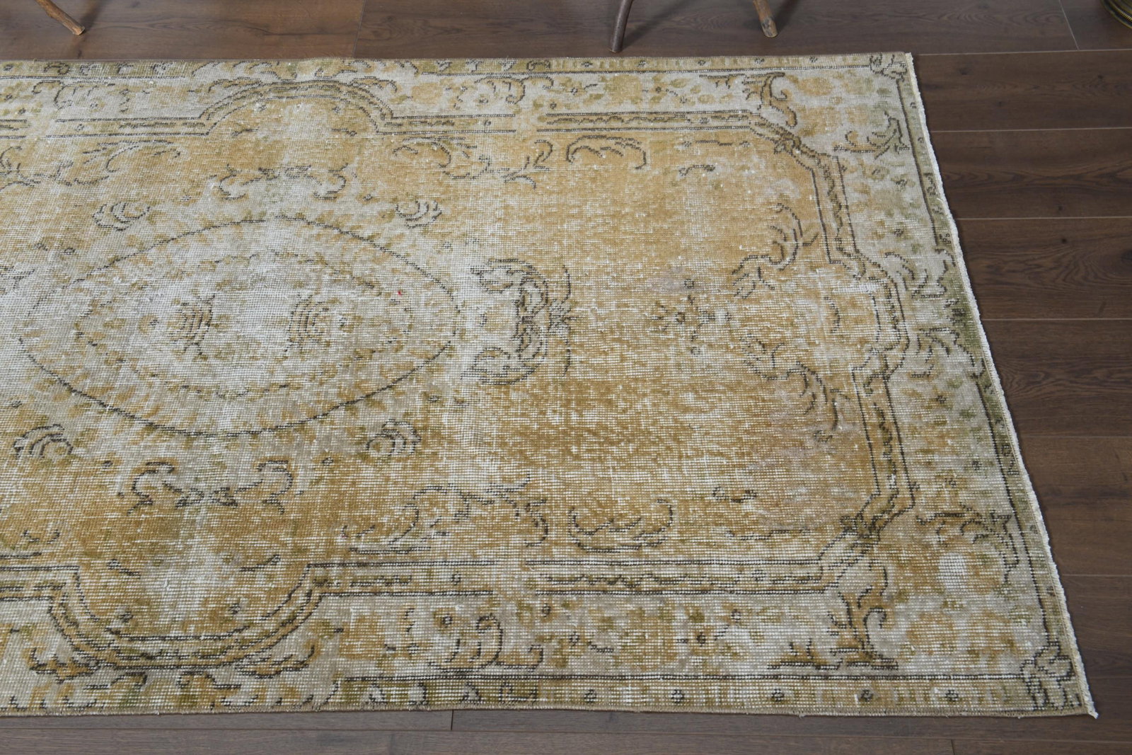 3'7x6'6 ft, ORANGE BEIGE RUG - 6
