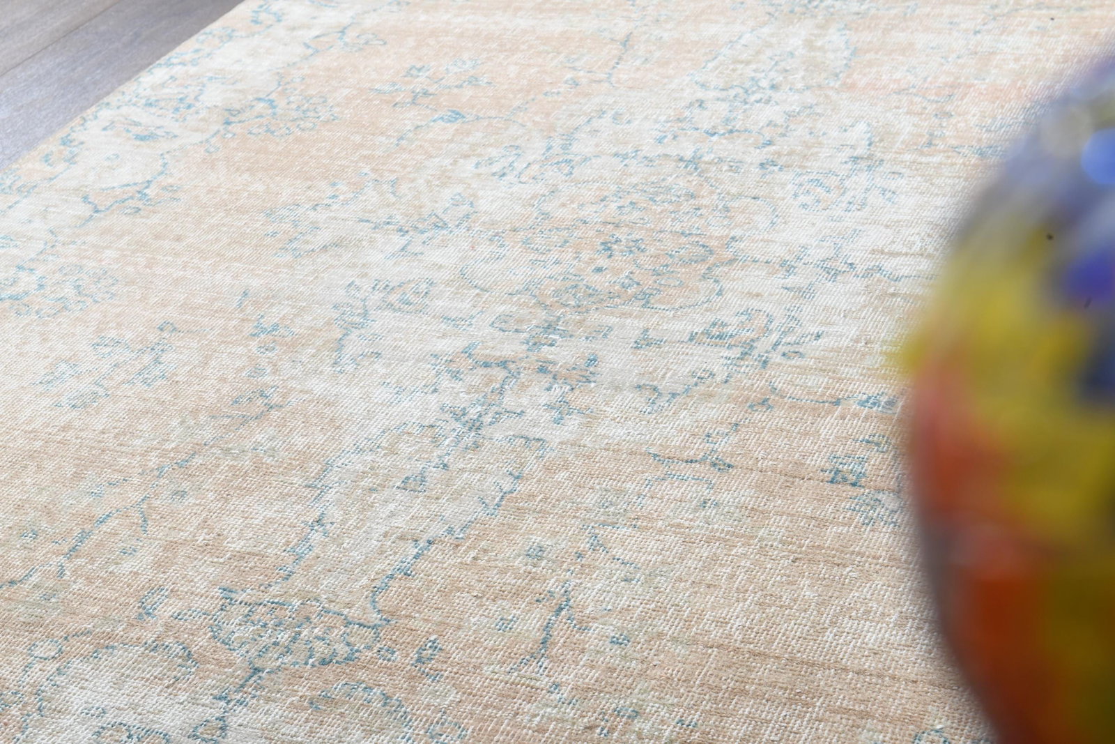 4'9x8'8 ft, ORANGE VINTAGE RUG - 3