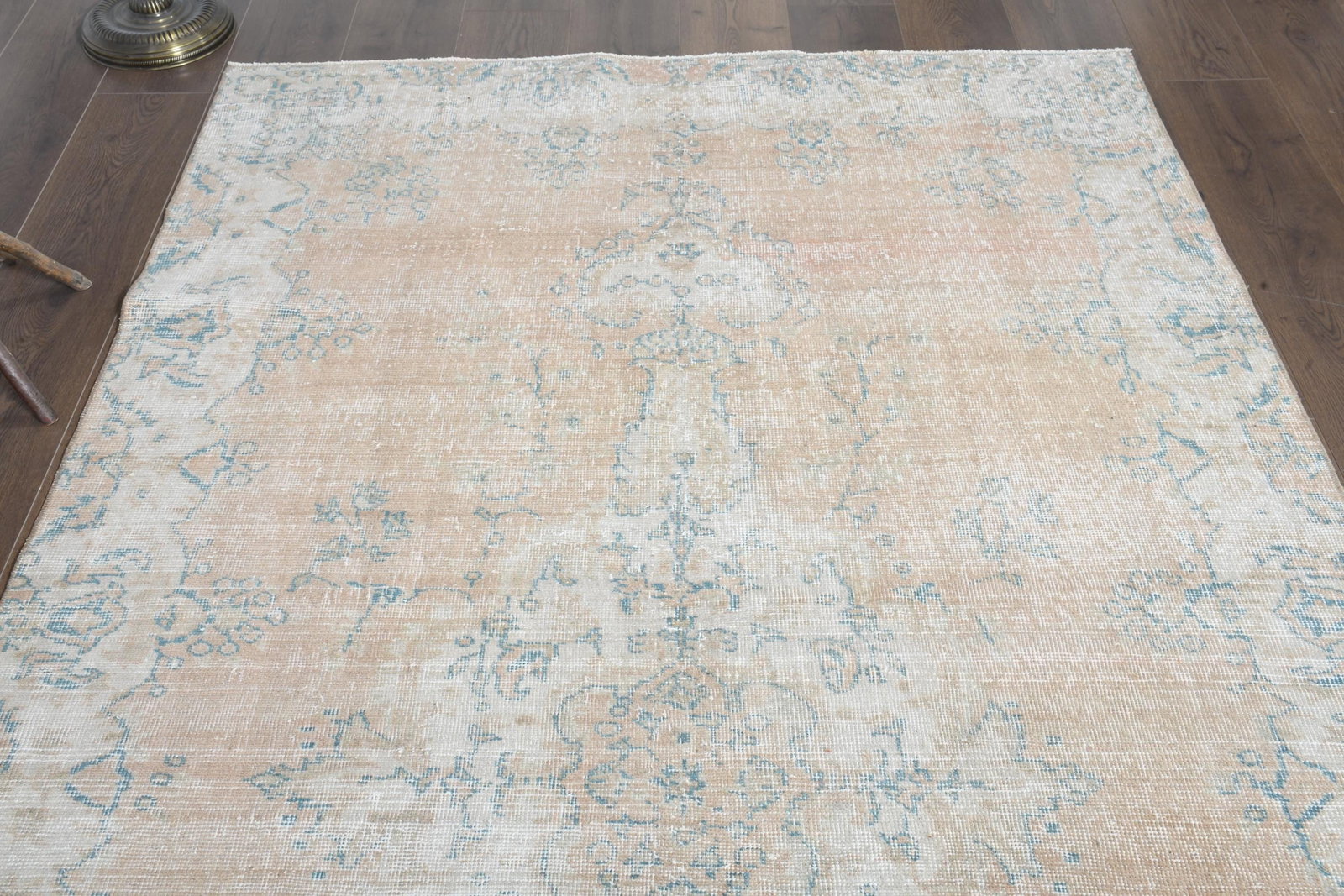 4'9x8'8 ft, ORANGE VINTAGE RUG - 4