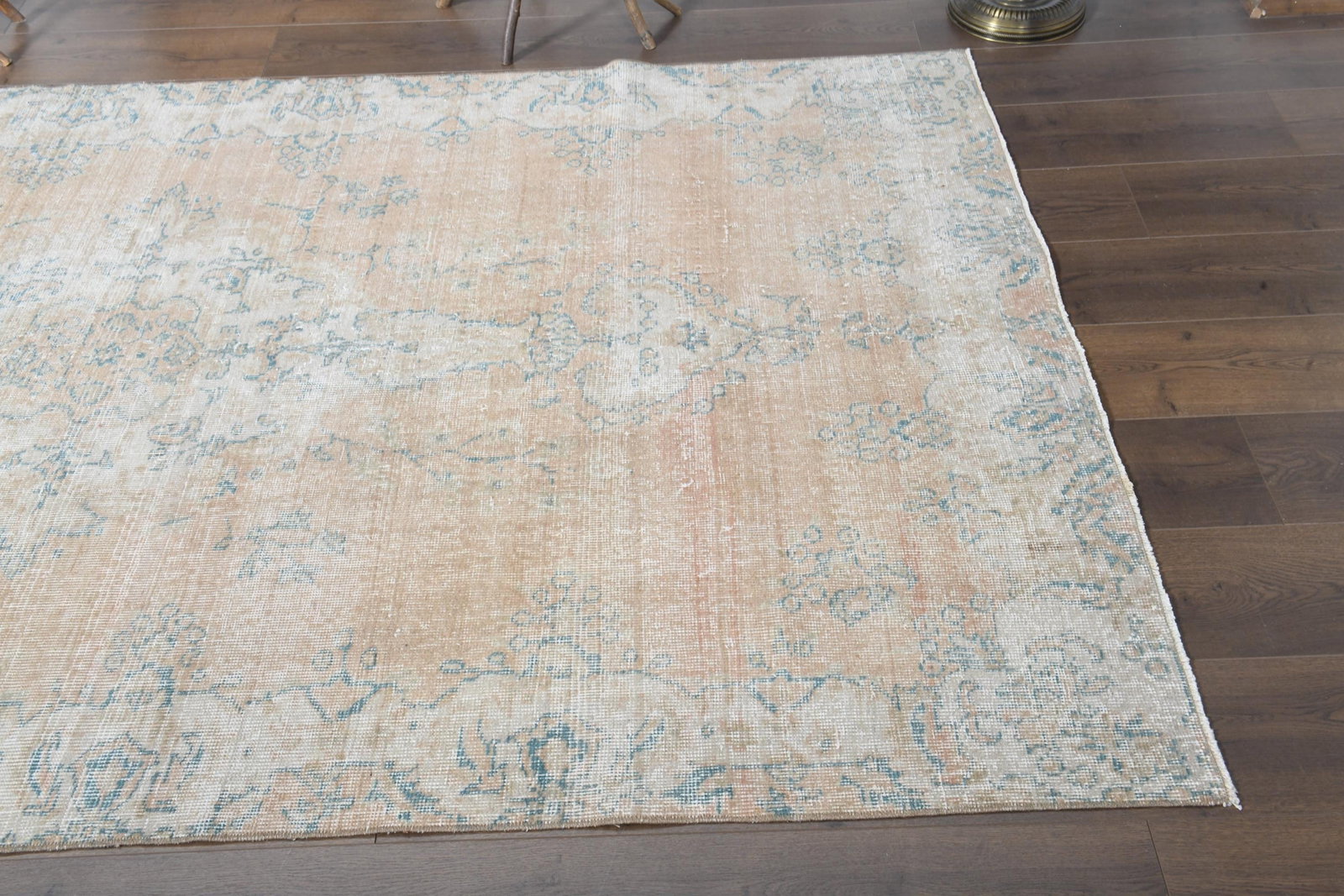 4'9x8'8 ft, ORANGE VINTAGE RUG - 6