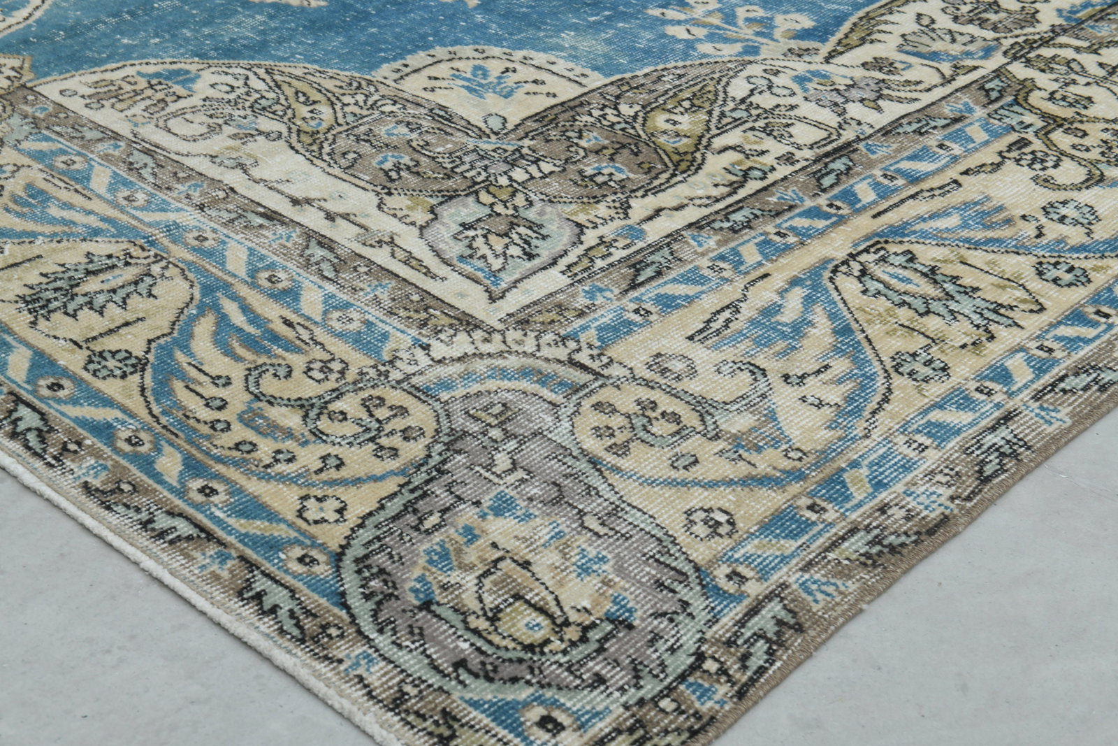7.1x10.3 ft, BLUE TURKISH RUG - 4