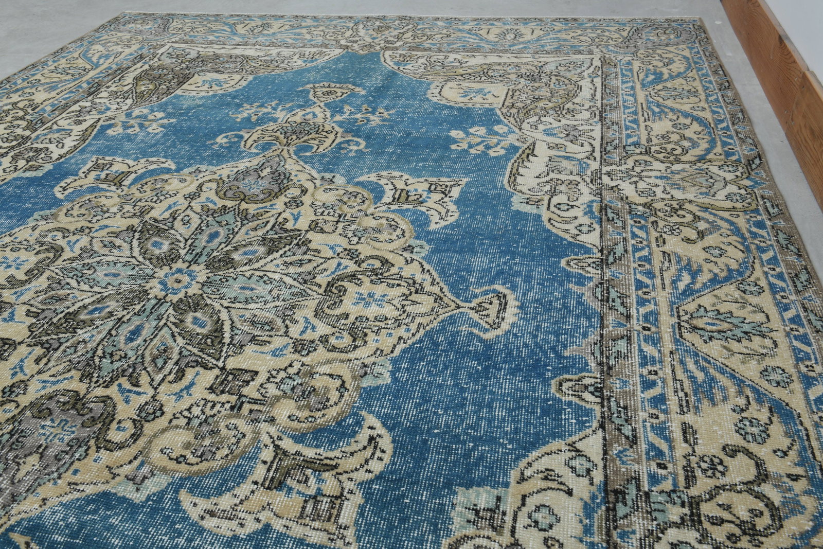 7.1x10.3 ft, BLUE TURKISH RUG - 5