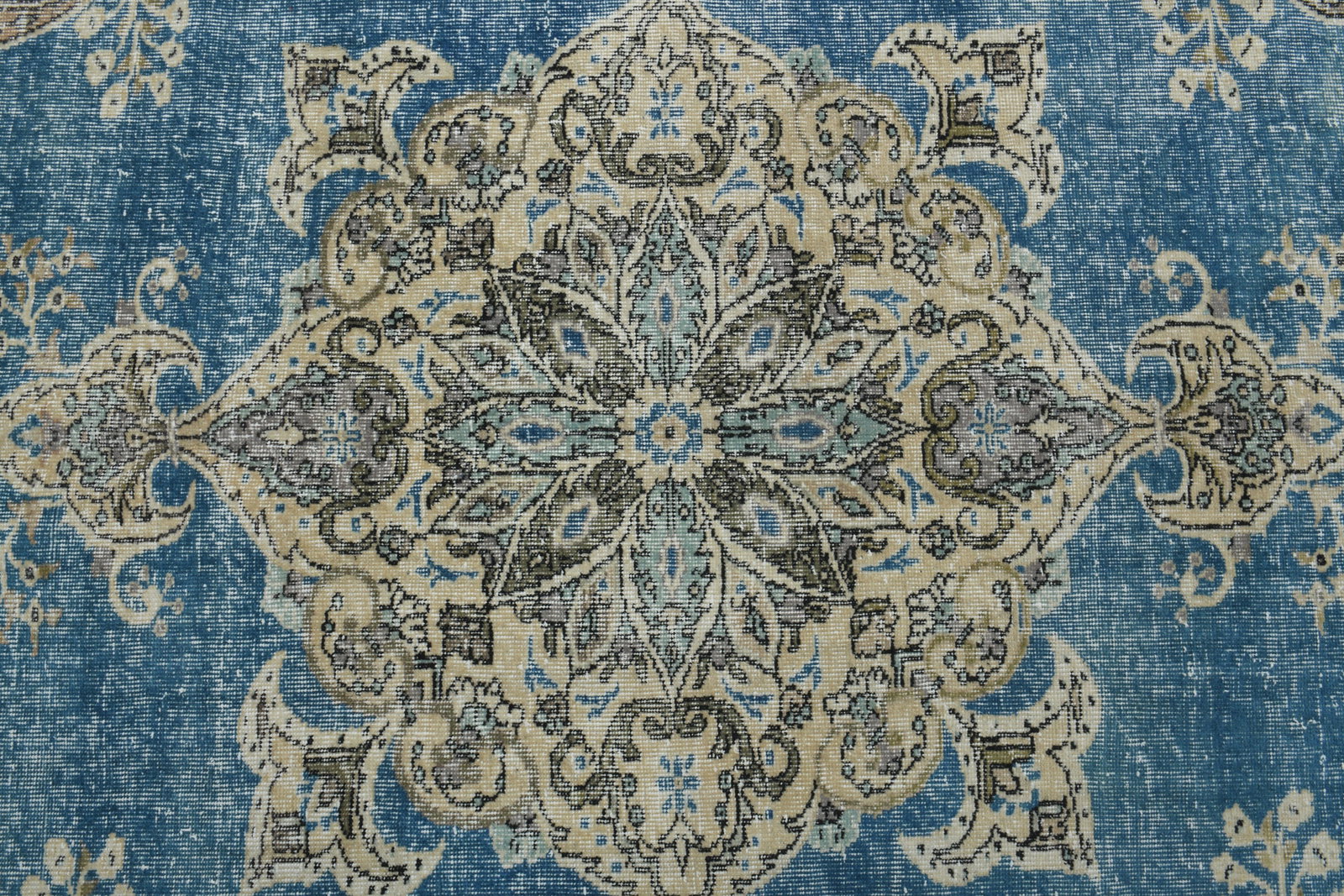 7.1x10.3 ft, BLUE TURKISH RUG - 7