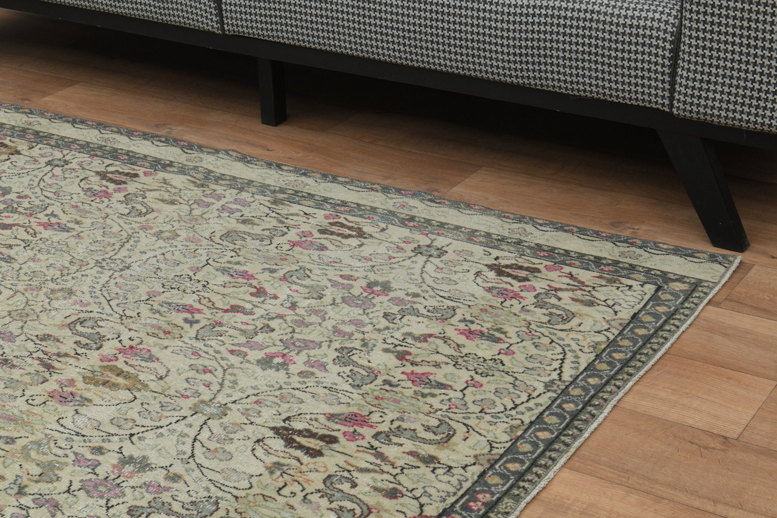 5x7 OUSHAK BEIGE Area Rug, Handmade - 2