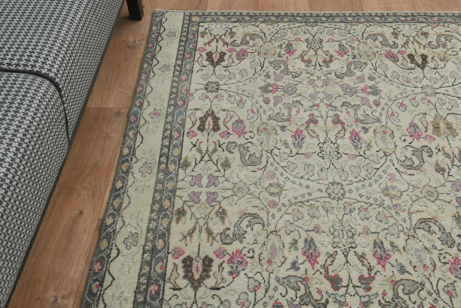 5x7 OUSHAK BEIGE Area Rug, Handmade - 7