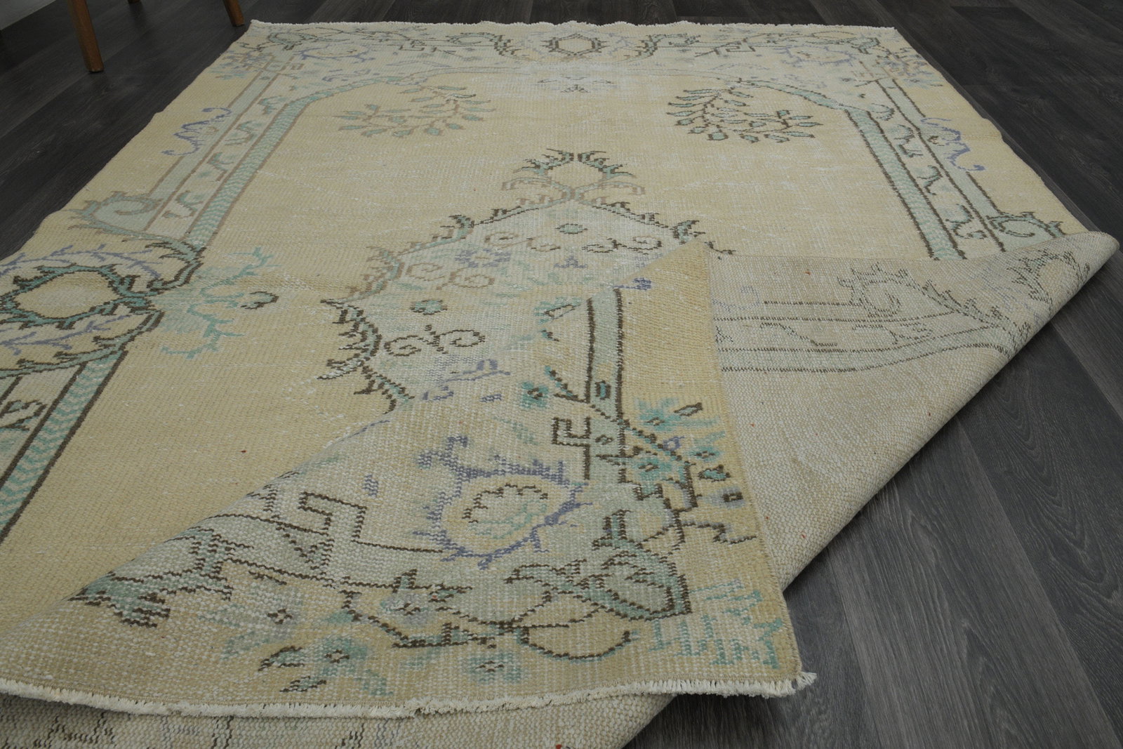 6x8 Orange Green TURKISH Rug - 5