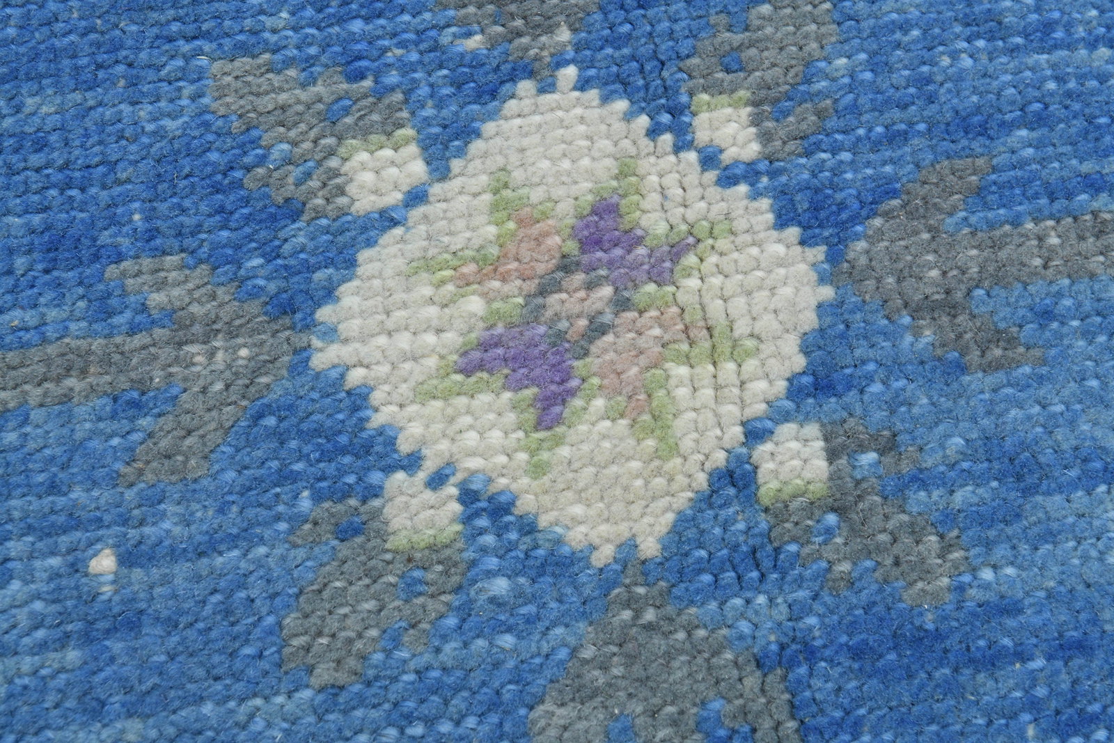 8x12'1 ft, BLUE BEIGE DECOR, Turkish Flora - 3