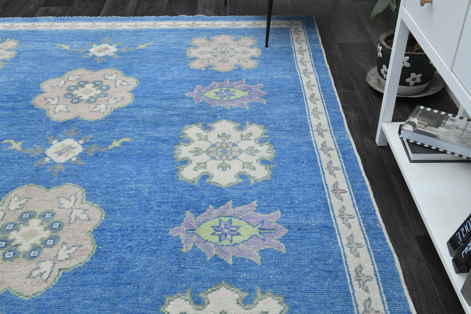 8x12'1 ft, BLUE BEIGE DECOR, Turkish Flora - 5