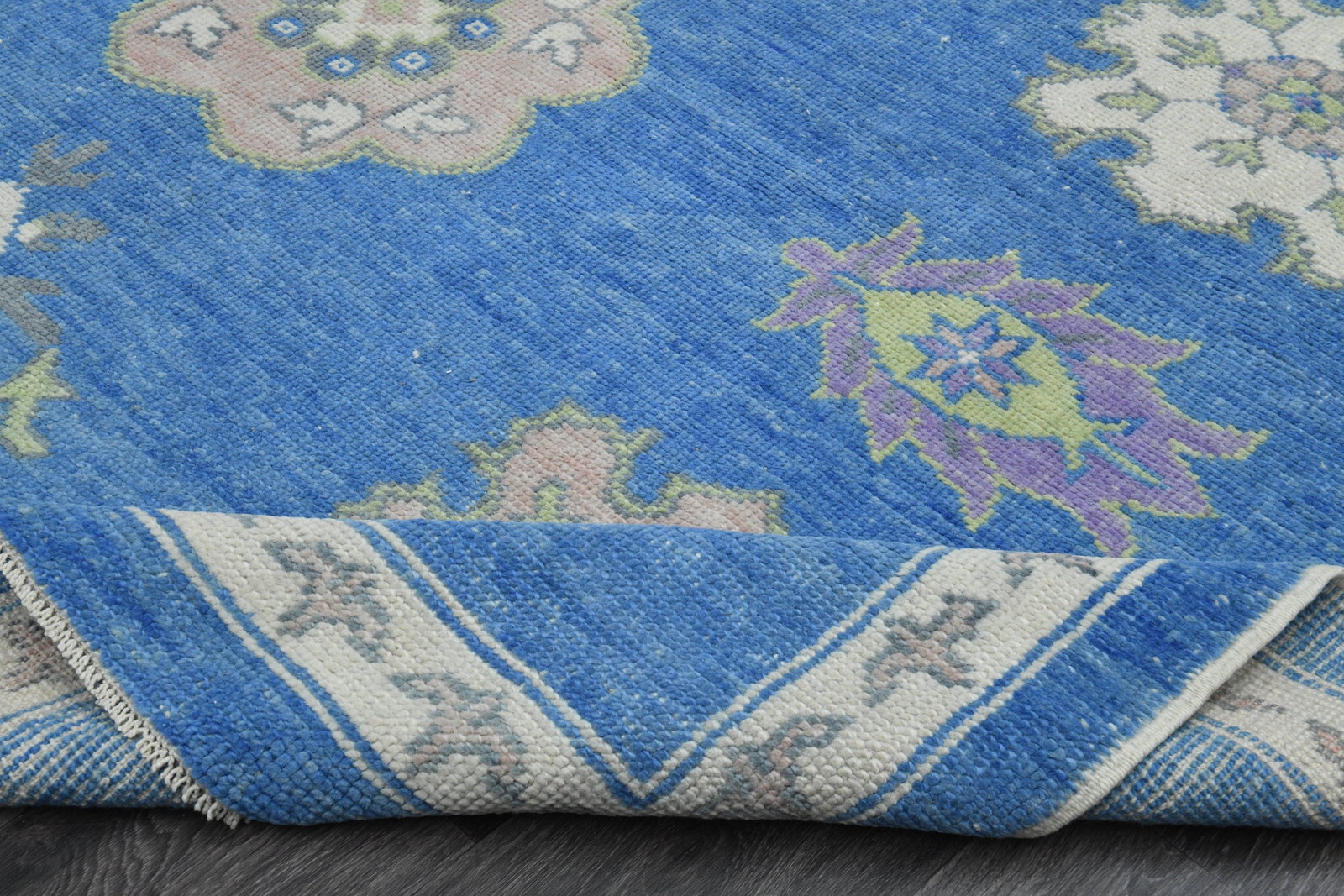 8x12'1 ft, BLUE BEIGE DECOR, Turkish Flora - 7