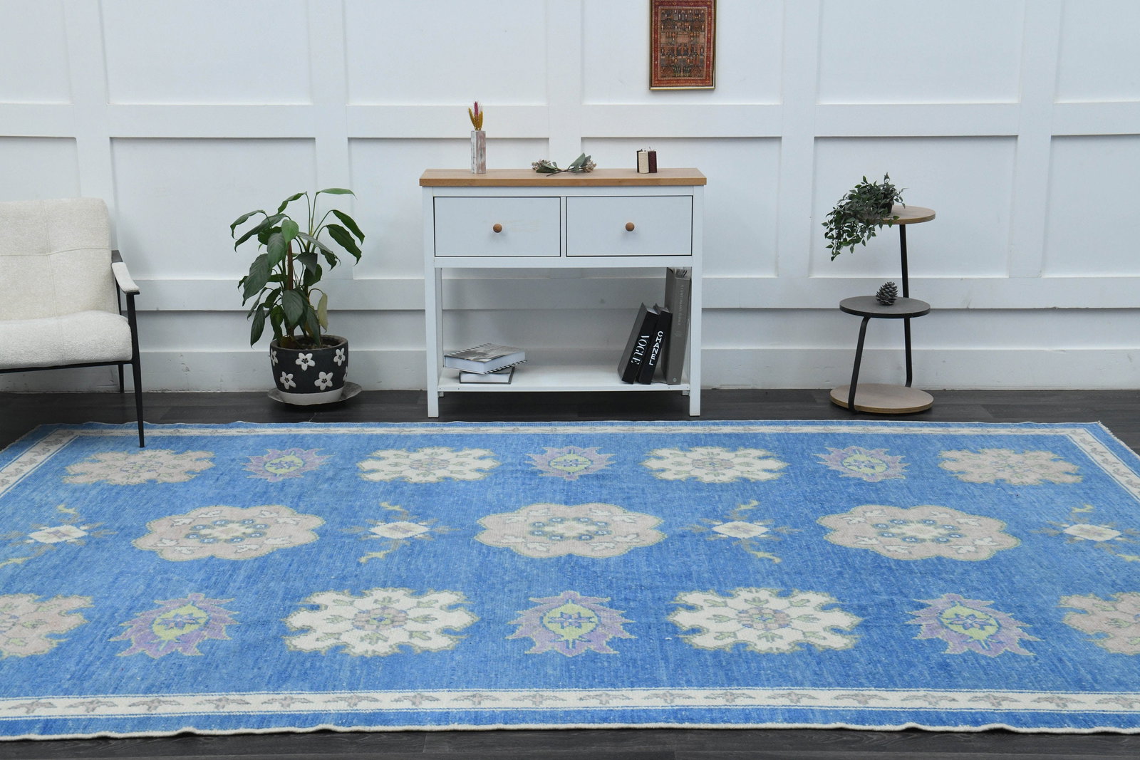 8x12'1 ft, BLUE BEIGE DECOR, Turkish Flora - 9