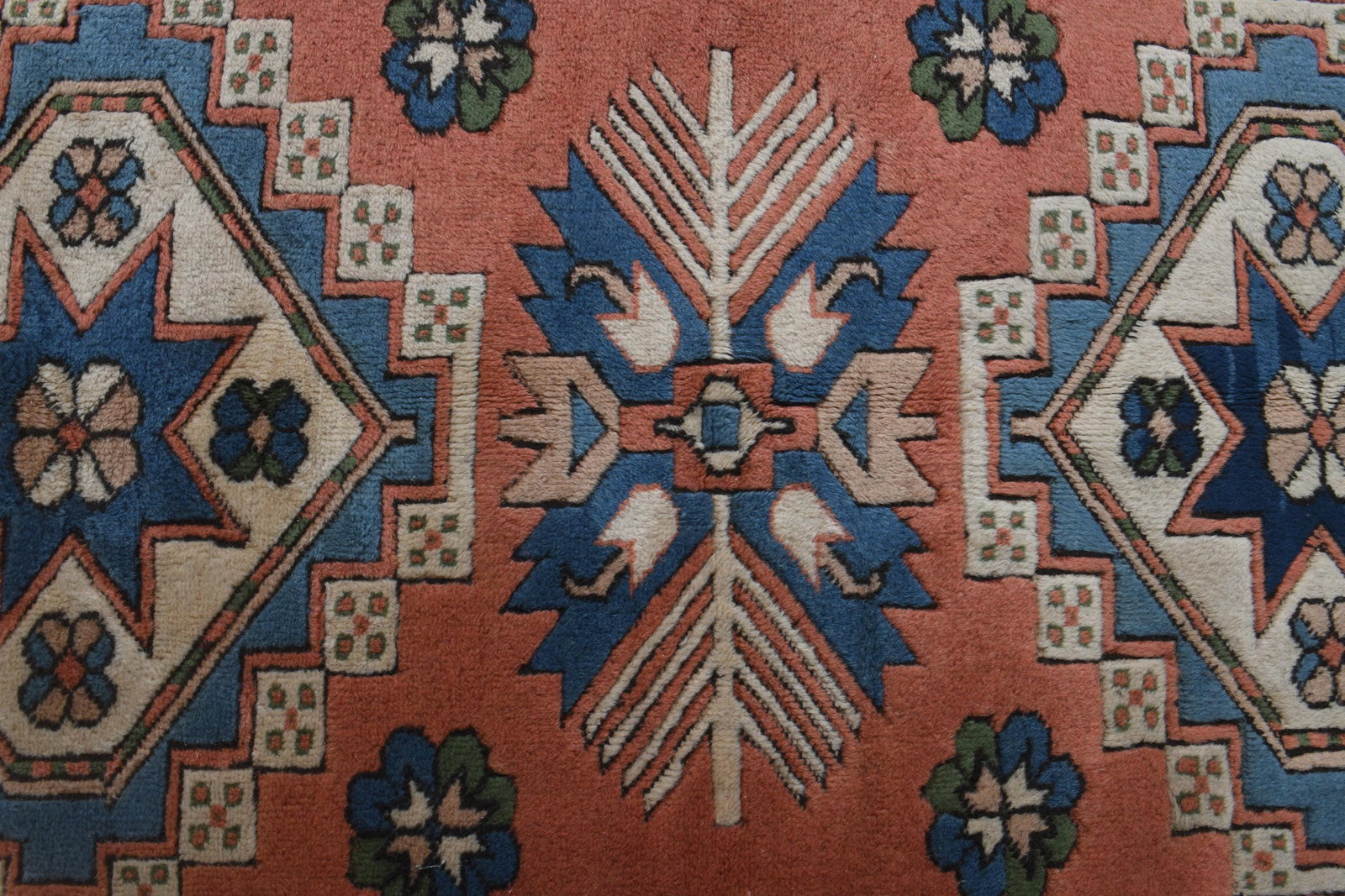 6.2x8.7 ft, ORANGE MILAS RUG, Handmade - 8