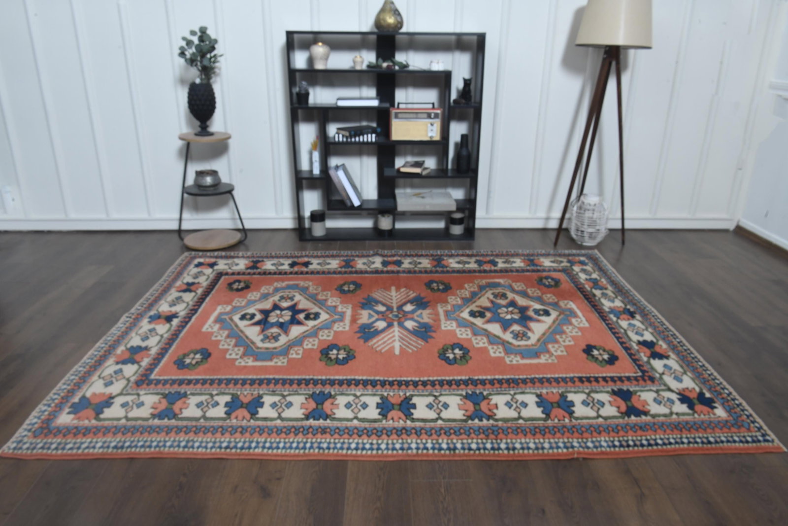6.2x8.7 ft, ORANGE MILAS RUG, Handmade - 9