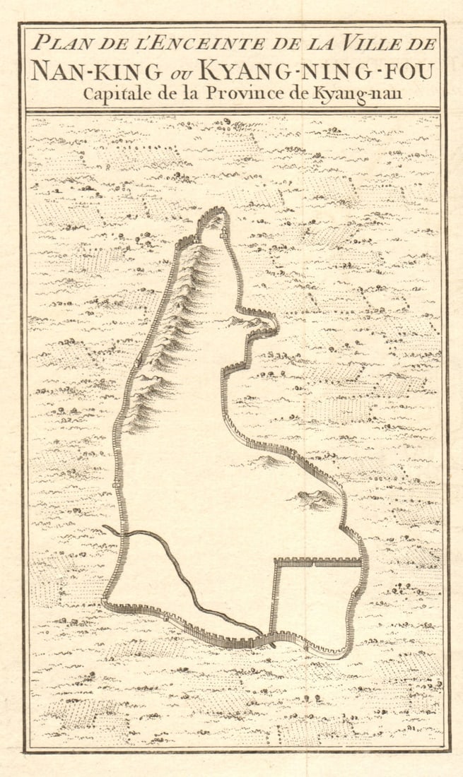 L’Enceinte de la ville de Nanking…' Nanjing city wall, China. BELLIN 1748 map (1 of 1)