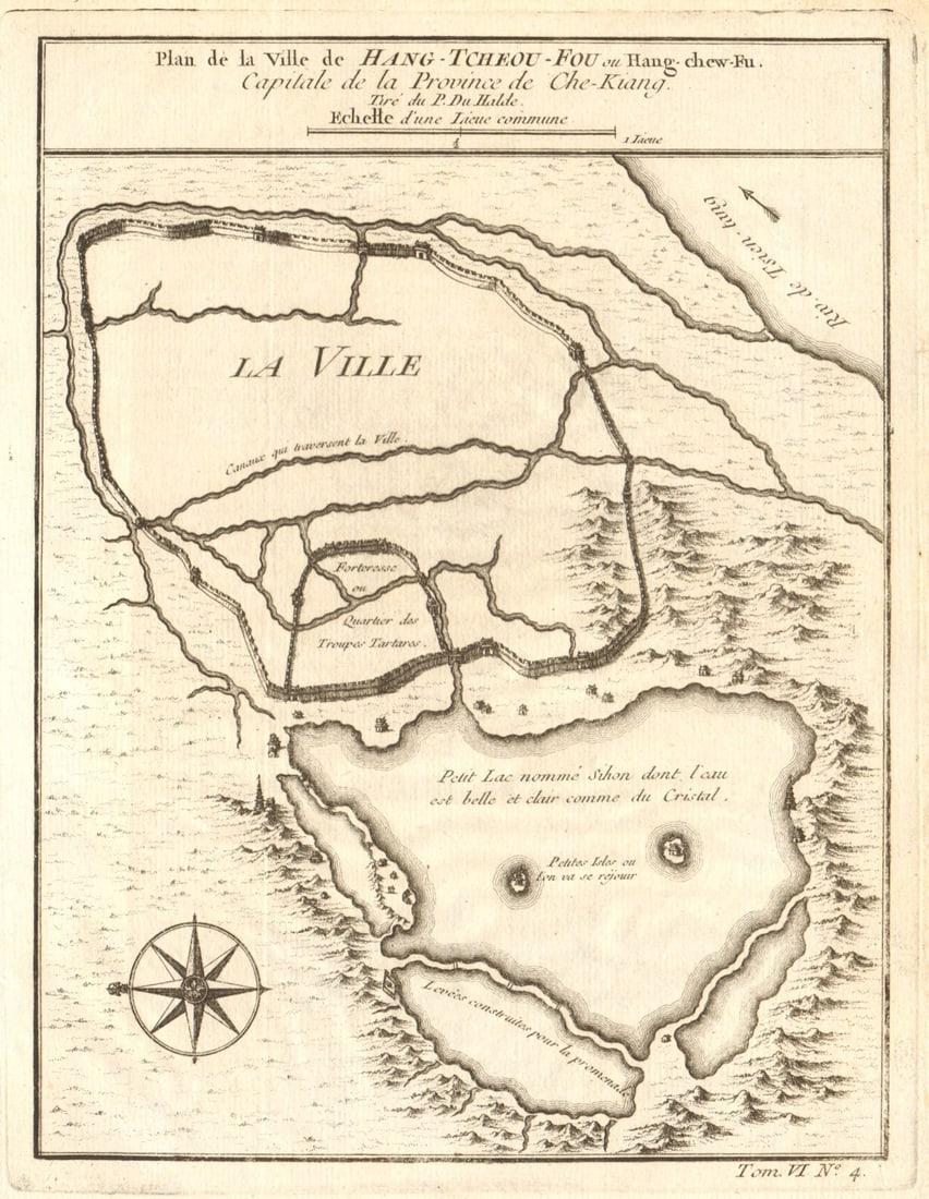 Hang-Tcheou-Fou'. Hangzhou city plan Zhejiang China. West Lake. BELLIN 1748 map: Title: Hang-Tcheou-Fou'. Hangzhou city plan Zhejiang China. West Lake. BELLIN 1748 map Description: Plan de la Ville de Hang-Tcheou-Fou, ou Hang-Chew-fu, Capitale de la Province de Che-Kiang tiré