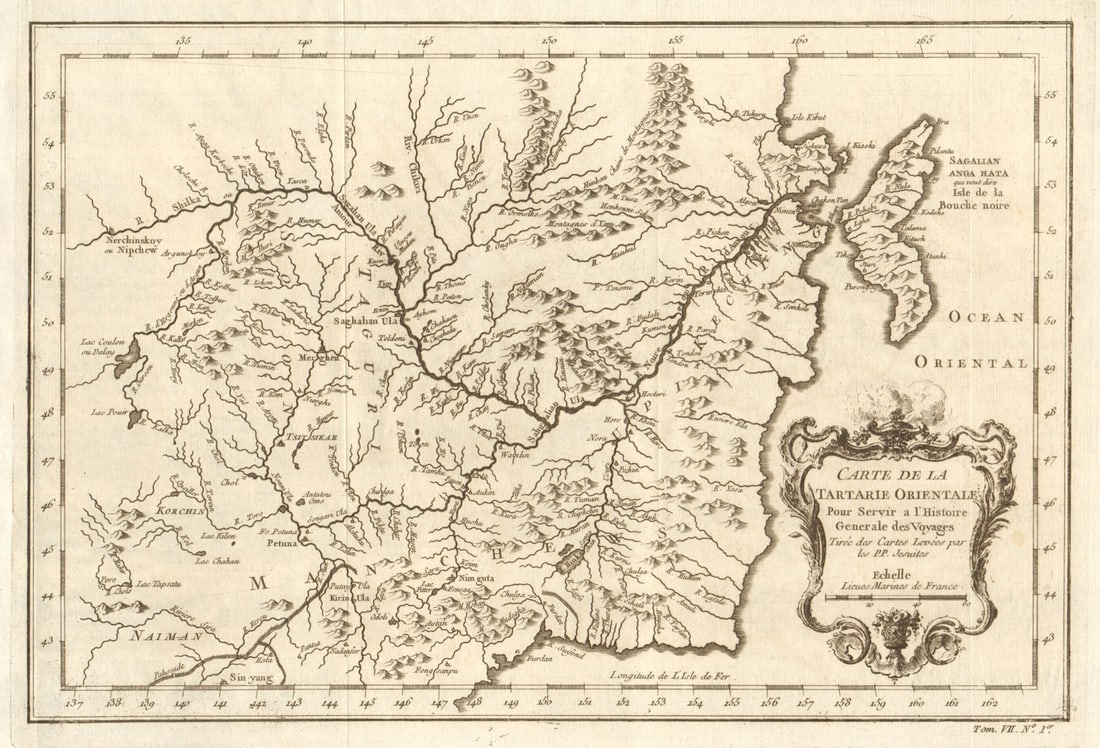 Carte de la Tartarie Orientale'. Tartary China Russia Sakhalin. BELLIN 1749 map (1 of 1)