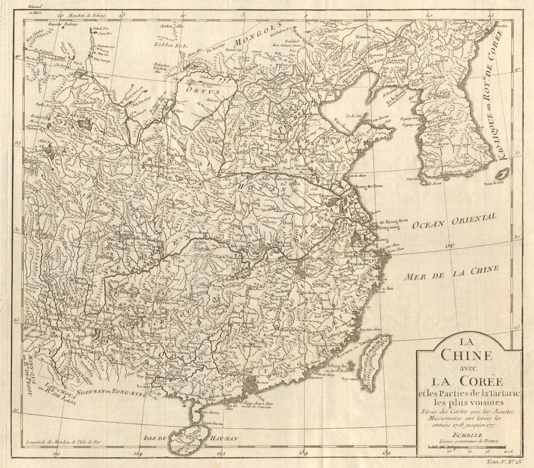 La Chine avec la Corée et… la Tartarie'. China & Korea. BELLIN 1748 old map: Title: La Chine avec la Corée et… la Tartarie'. China & Korea. BELLIN 1748 old map Description: La Chine avec la Corée et les Parties de la Tartarie les plus voisines, tirees des Carte