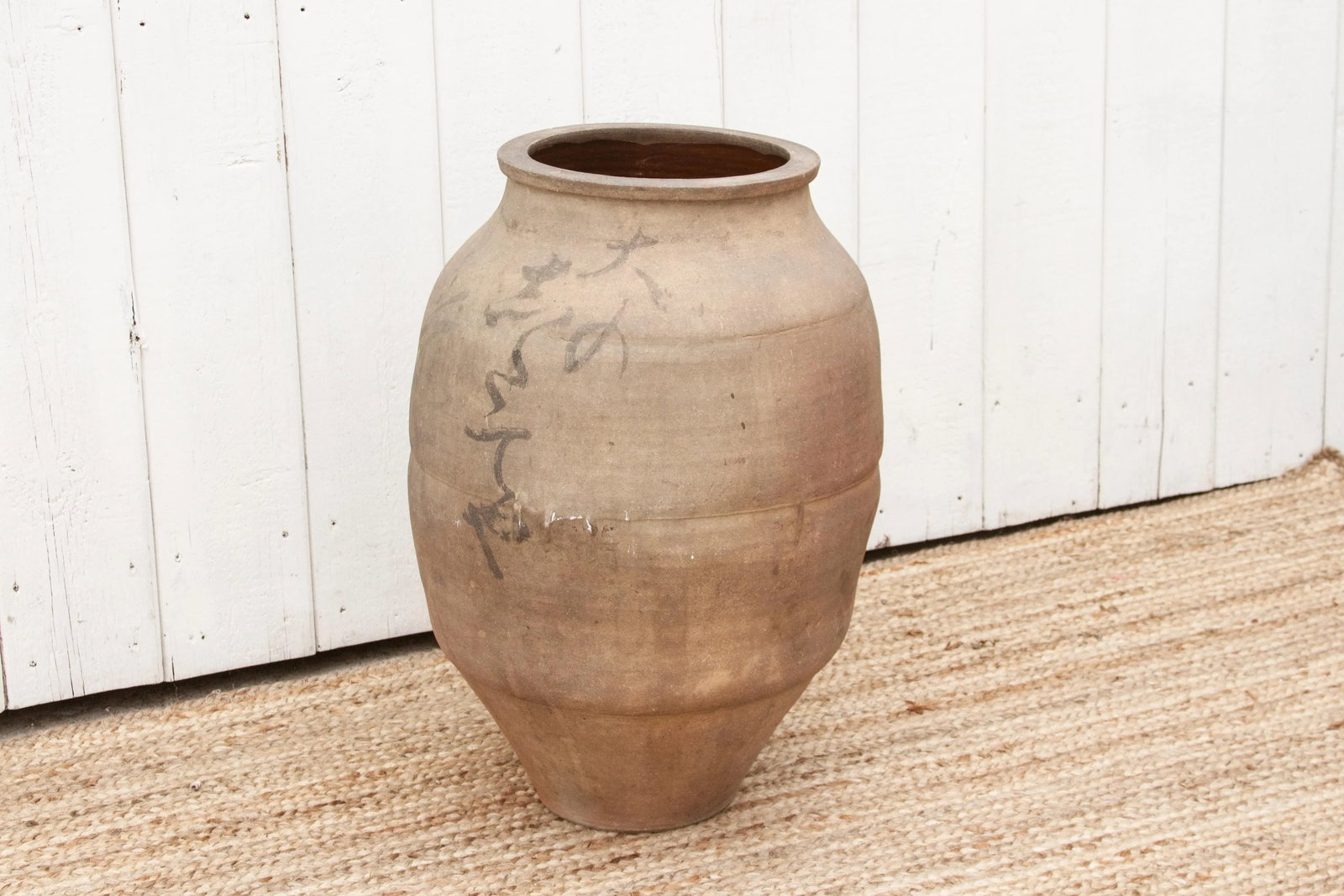 Tall Chinese Calligraphy Unglazed Pot - 7