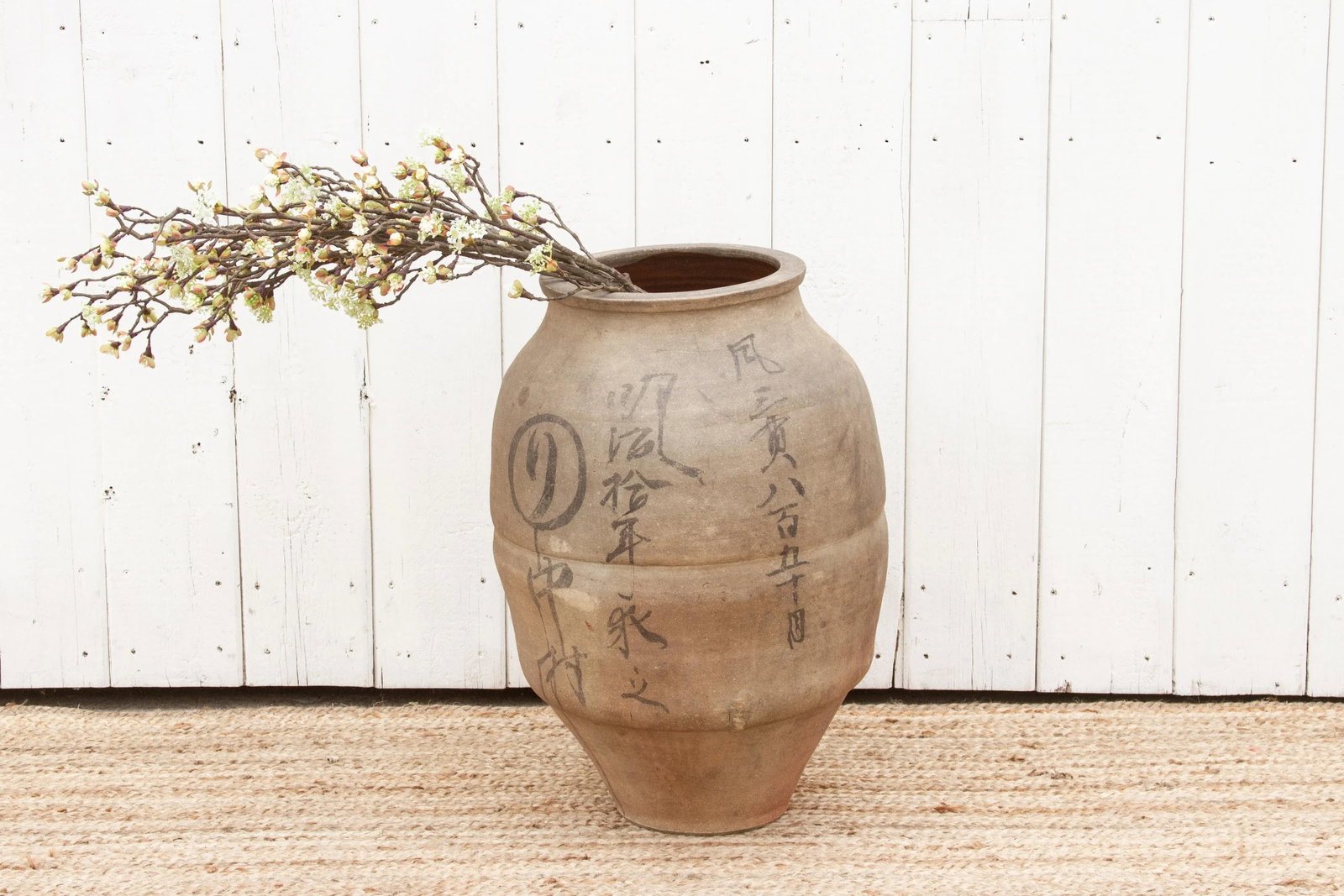 Tall Chinese Calligraphy Unglazed Pot - 8