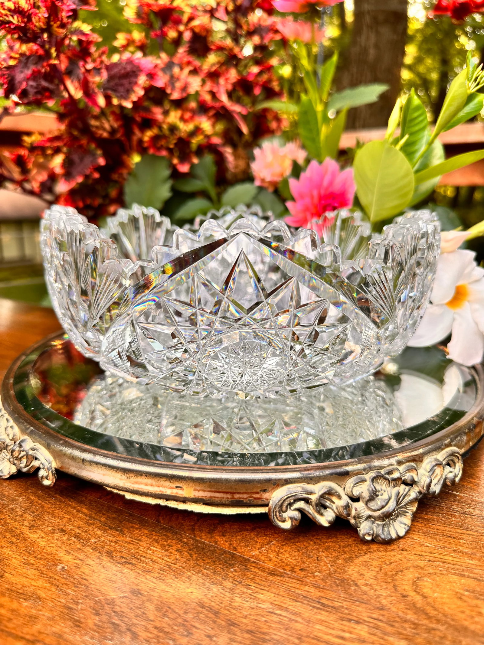 Antique Libbey Glass Company Sultana American Brilliant Period Cut Glass Bowl - 2