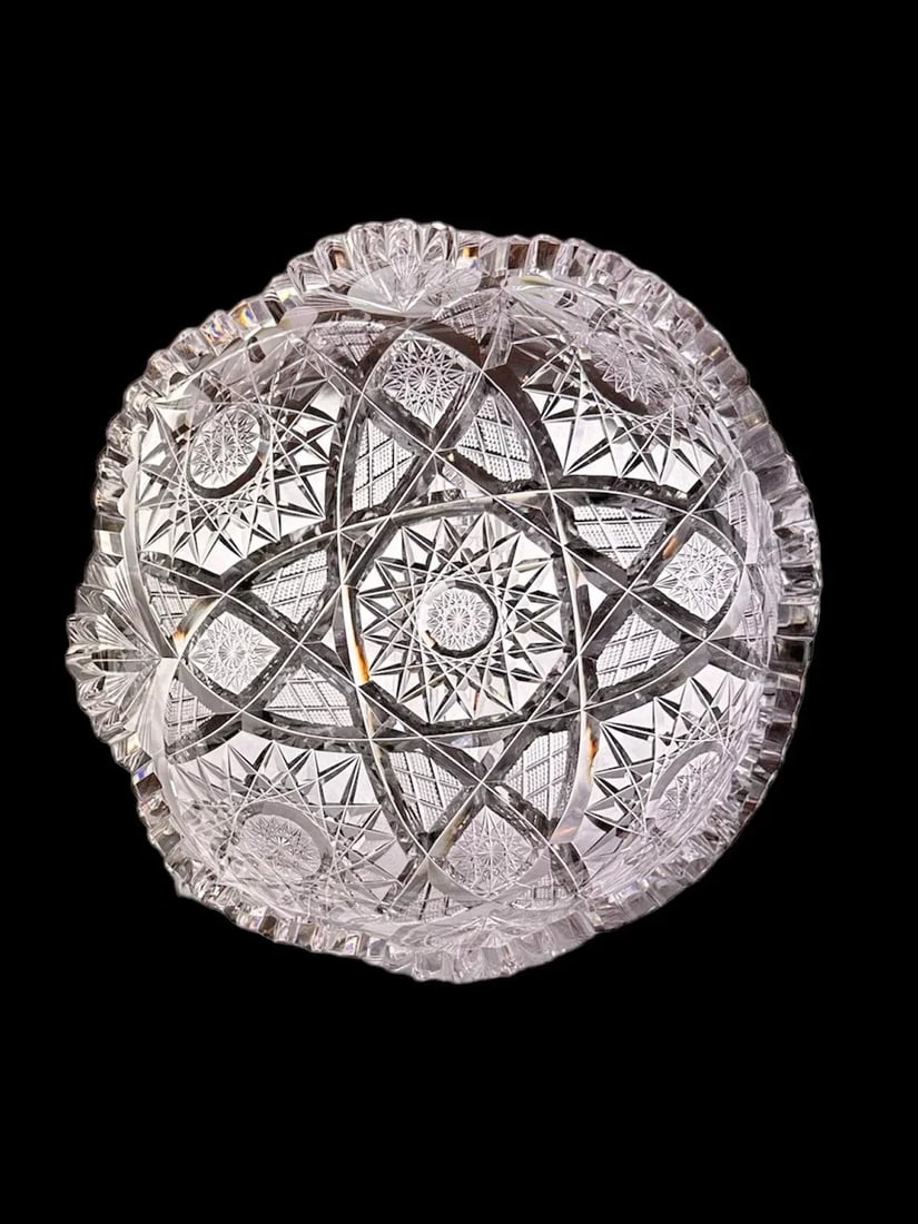 Antique Libbey Glass Company Sultana American Brilliant Period Cut Glass Bowl - 8
