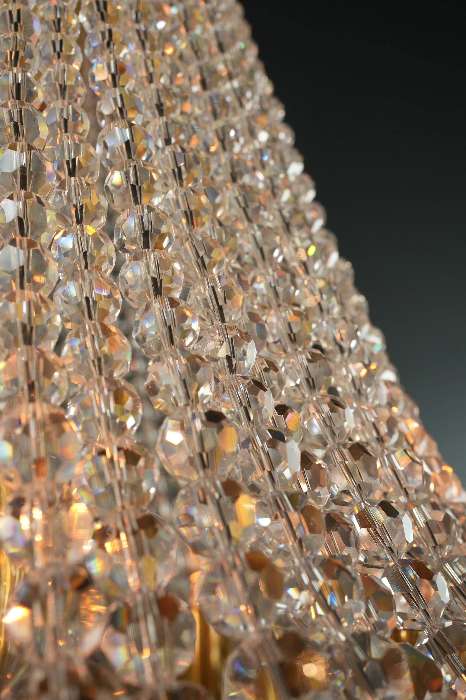 21st Century Baroque Brass Empire Chandelier Rock Crystal Lustre Lamp Antique Gold Swan - 12