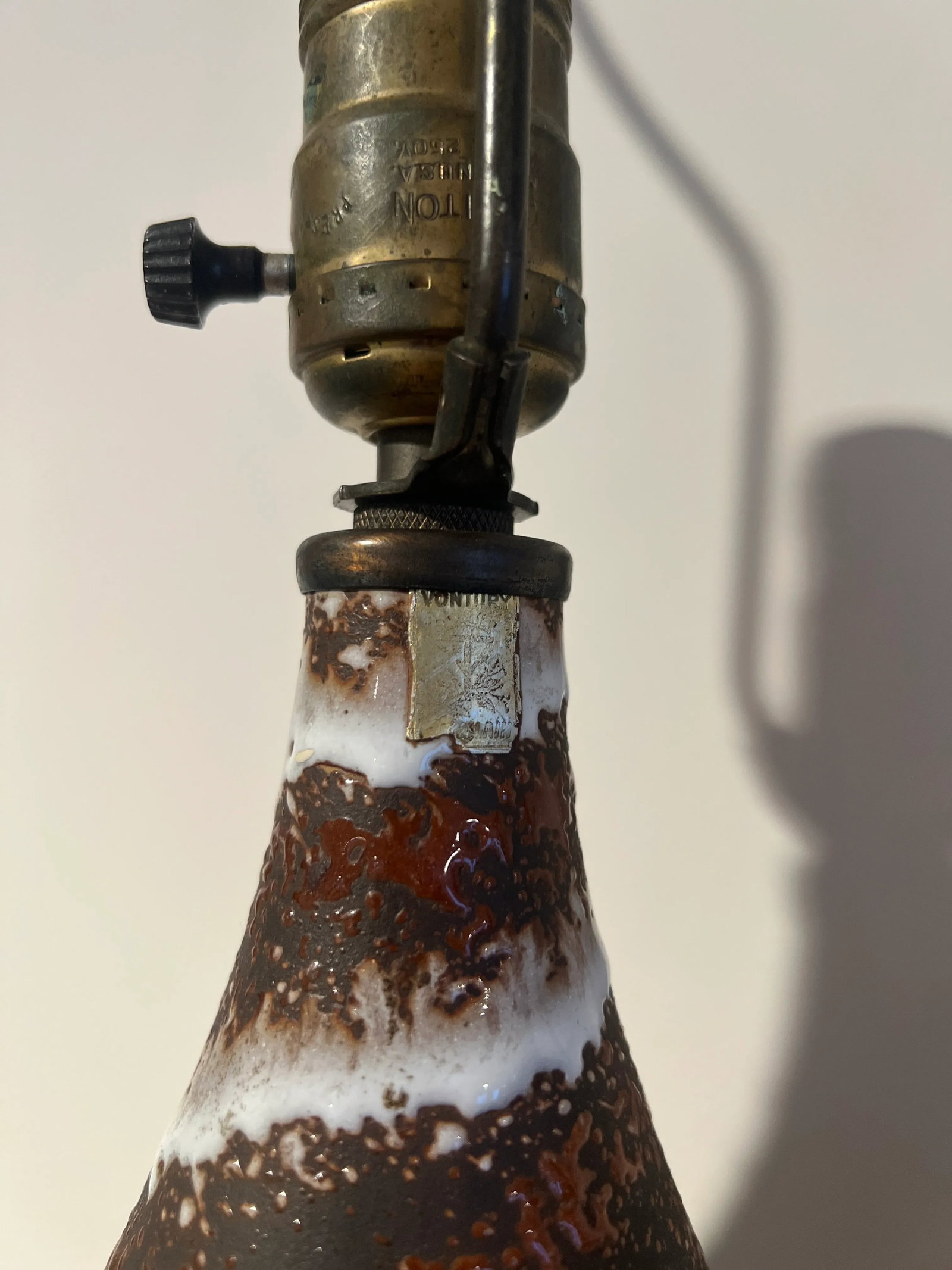 Pair, Joseph Francis Von Tury French Volcanic Glaze Pottery Lamps C. 1960s - 6
