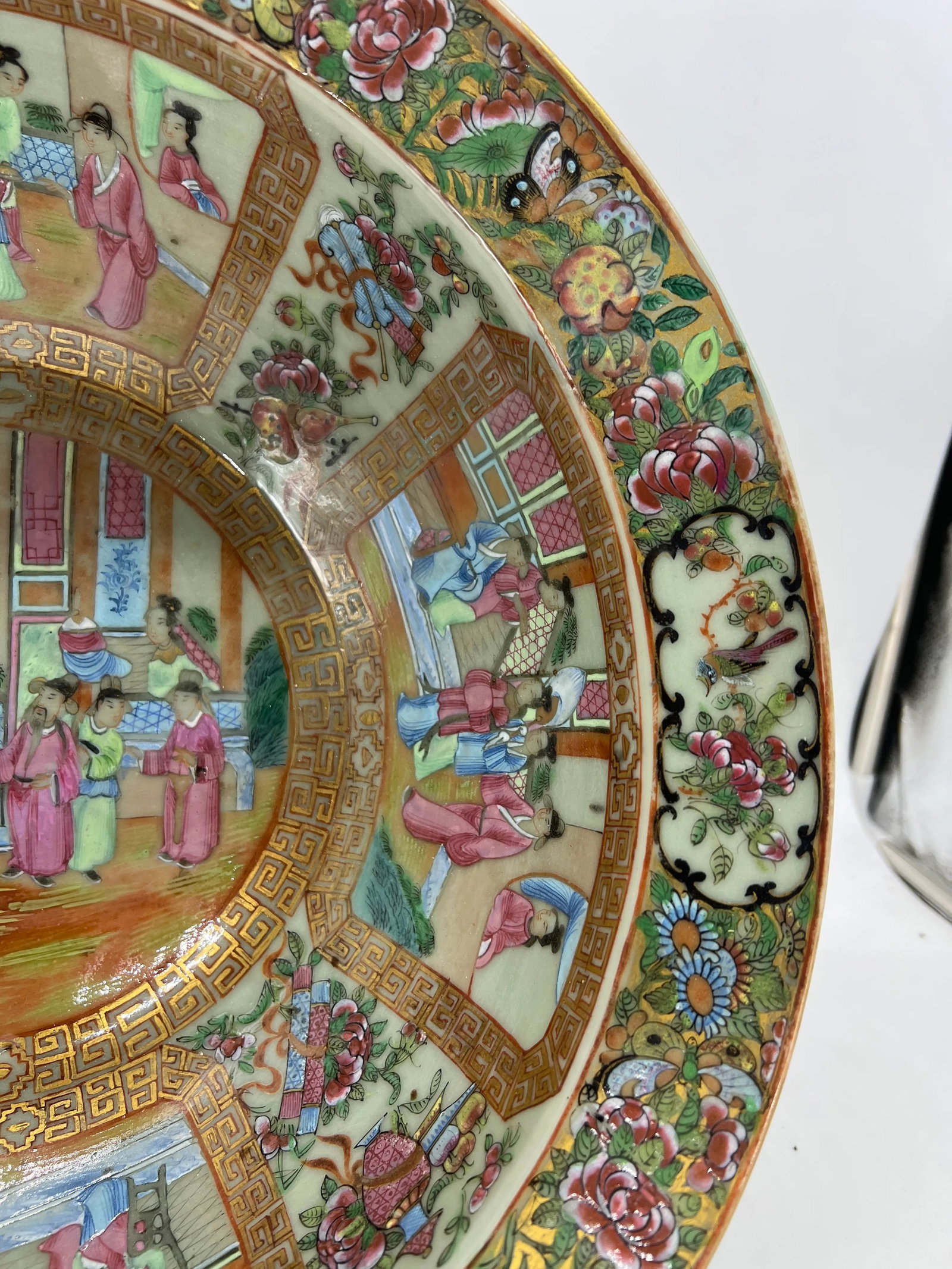 19th Century, Chinese Export Famille Rose Medallion Centerpiece Bowl 15.75" - 3