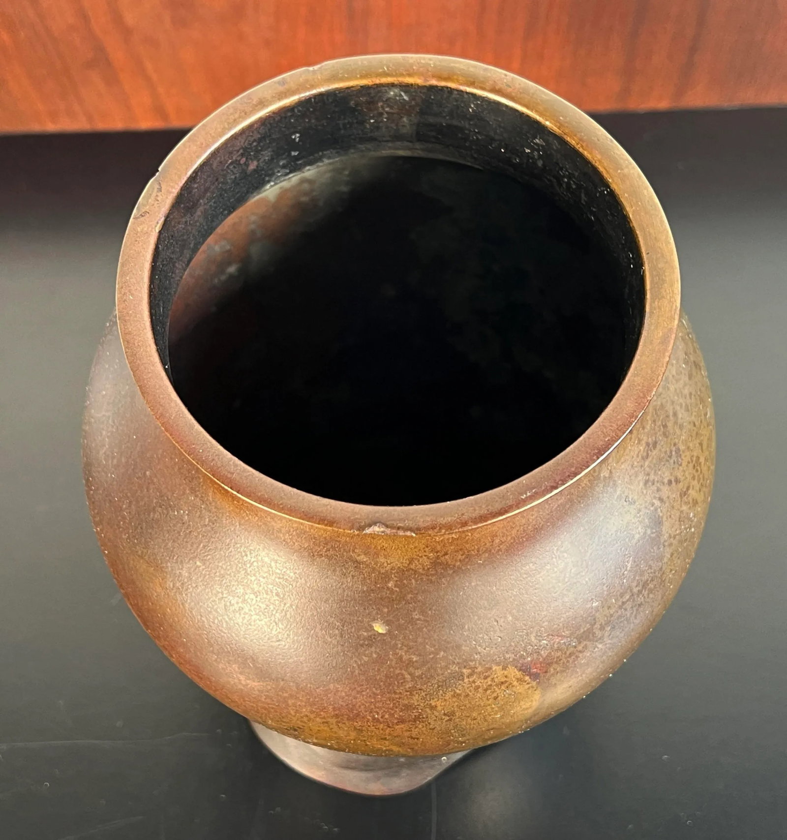 Vintage 1950's Japanese Bronze Great Wave Vase - Showa Period - 9
