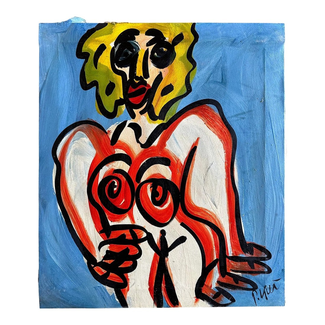Original Peter Keil Painting: Peter Keil is a German artist that focuses primarily on abstract expressionism. Keil painted with some of the greats including Joan MirÃ³, Pablo Picasso and Andy Warhol, to name a few. This 