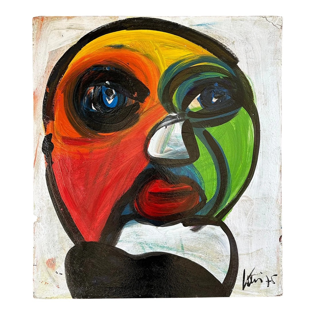 1975 Original Peter Keil Painting: Peter Keil is a German artist that focuses primarily on abstract expressionism. Keil painted with some of the greats including Joan MirÃ³, Pablo Picasso and Andy Warhol, to name a few. This