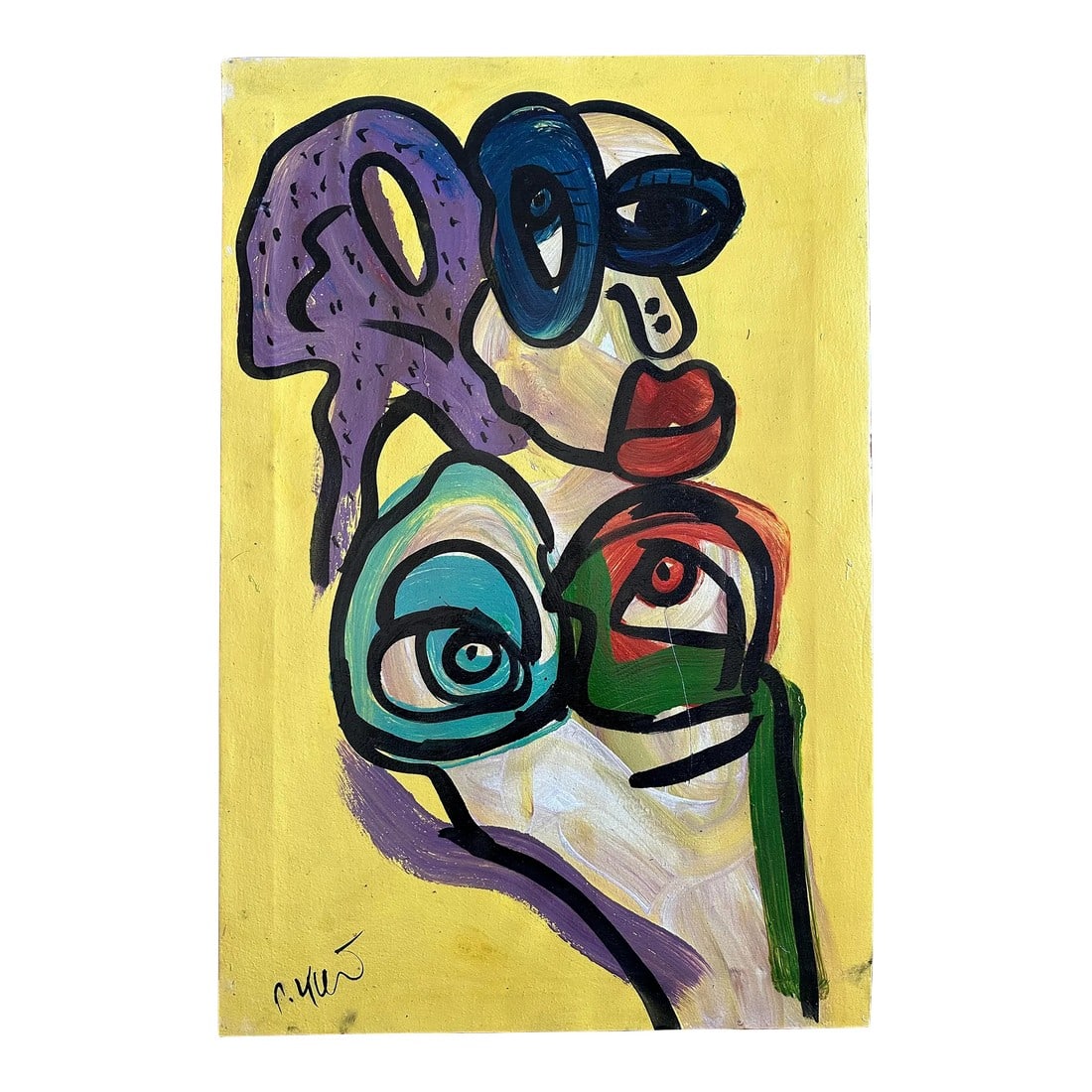 Original Peter Keil Painting: Peter Keil is a German artist that focuses primarily on abstract expressionism. Keil painted with some of the greats including Joan MirÃ³, Pablo Picasso and Andy Warhol, to name a few. This 
