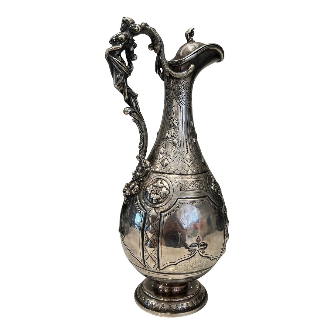 American Coin Silver Balmain Regatta "Gardiner Cup" Ewer Circa 1875 (1 of 11)