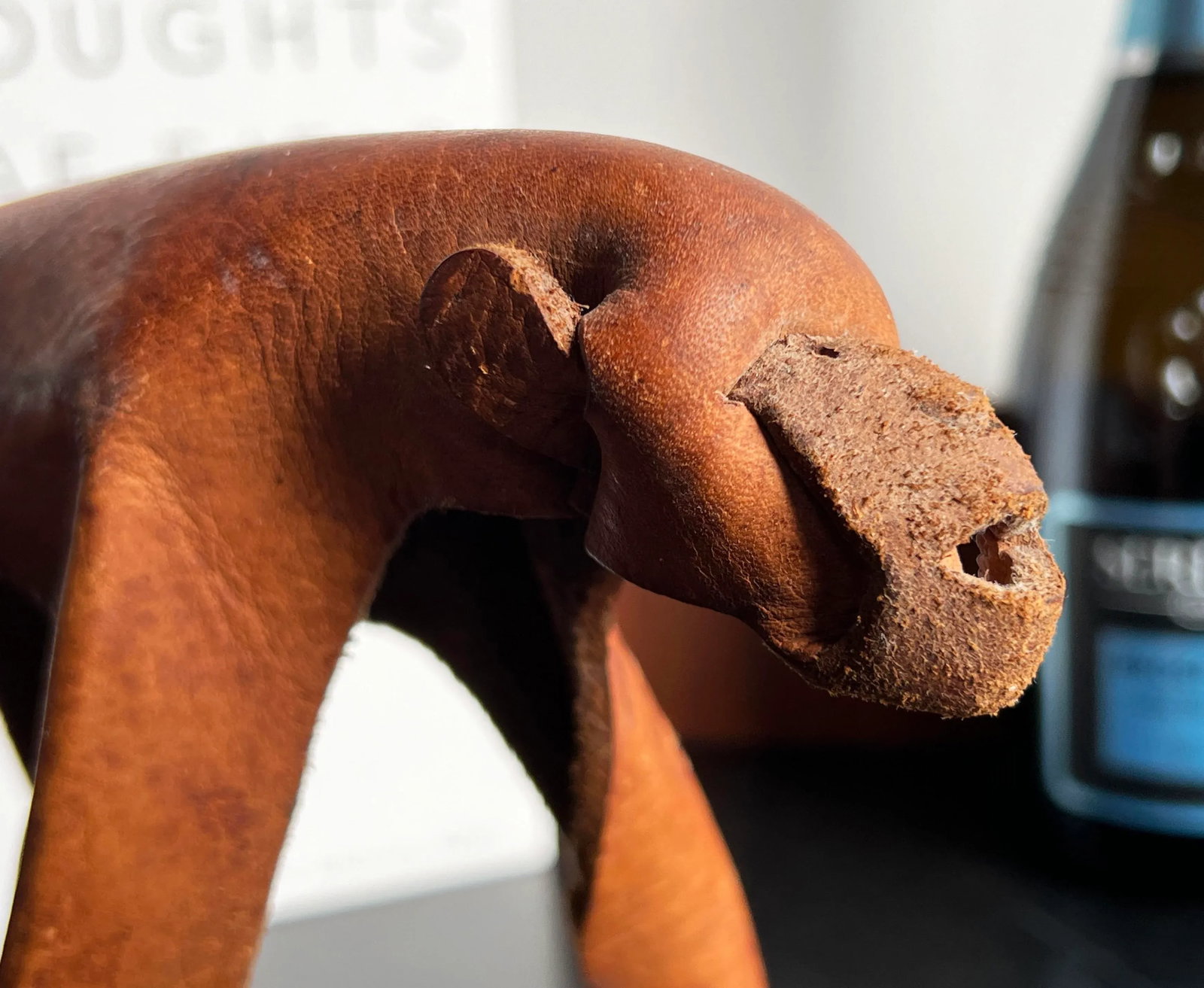Vintage 1960's Modernist German Leather Monkey by Deru - 3
