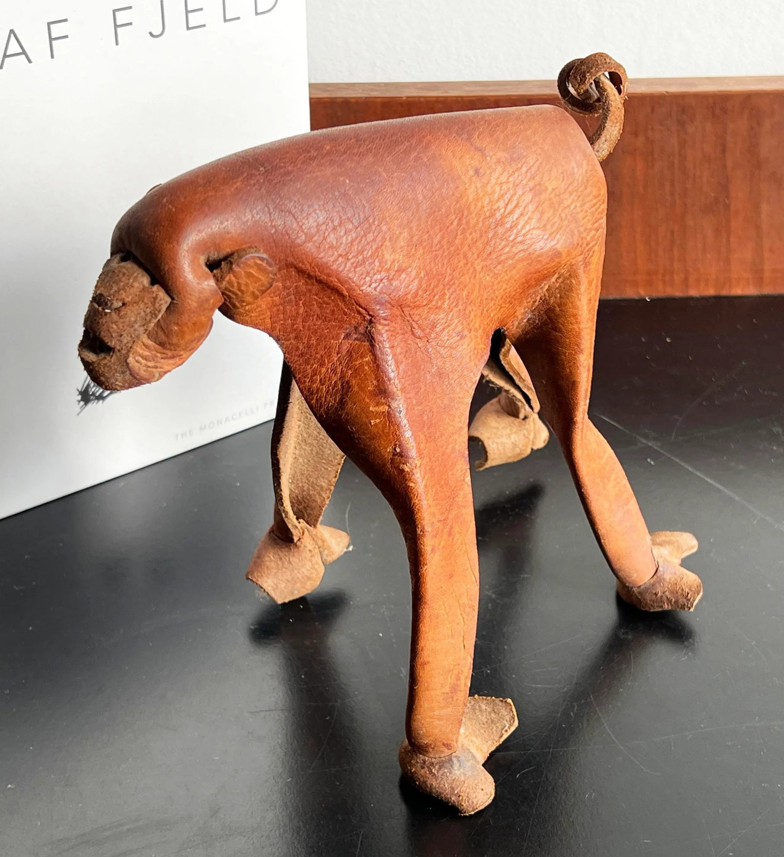 Vintage 1960's Modernist German Leather Monkey by Deru - 7