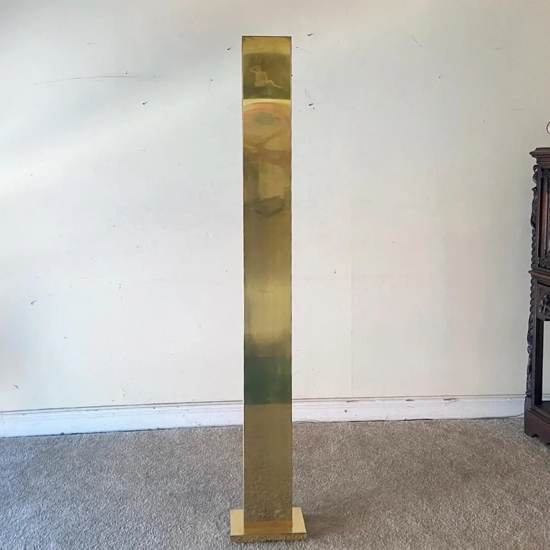 1970s Mid-Century Modern Casella Tourch Brass Skyscraper Floor Lamp - 5