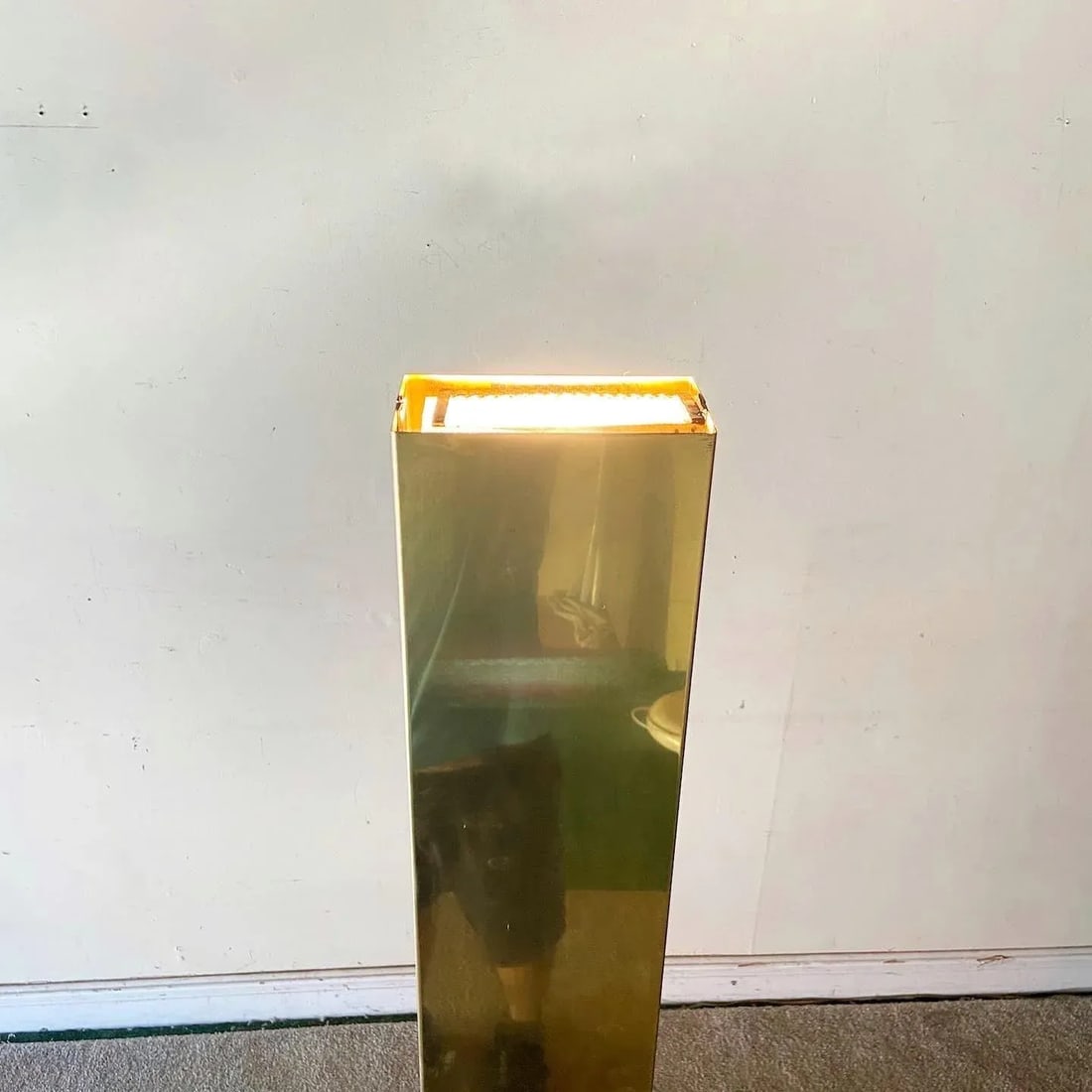 1970s Mid-Century Modern Casella Tourch Brass Skyscraper Floor Lamp - 6