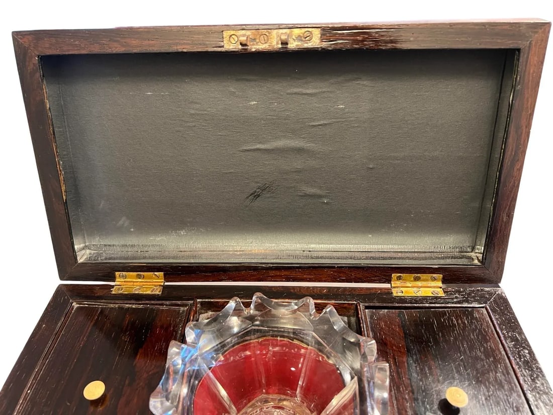 Large 19th Century English Mahogany Sarcophagus Form Tea Caddy - 6
