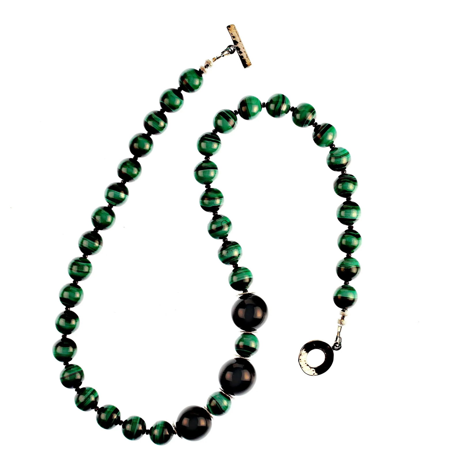 Ajd 20 Inch Malachite Necklace With Spinel and Onyx - 4