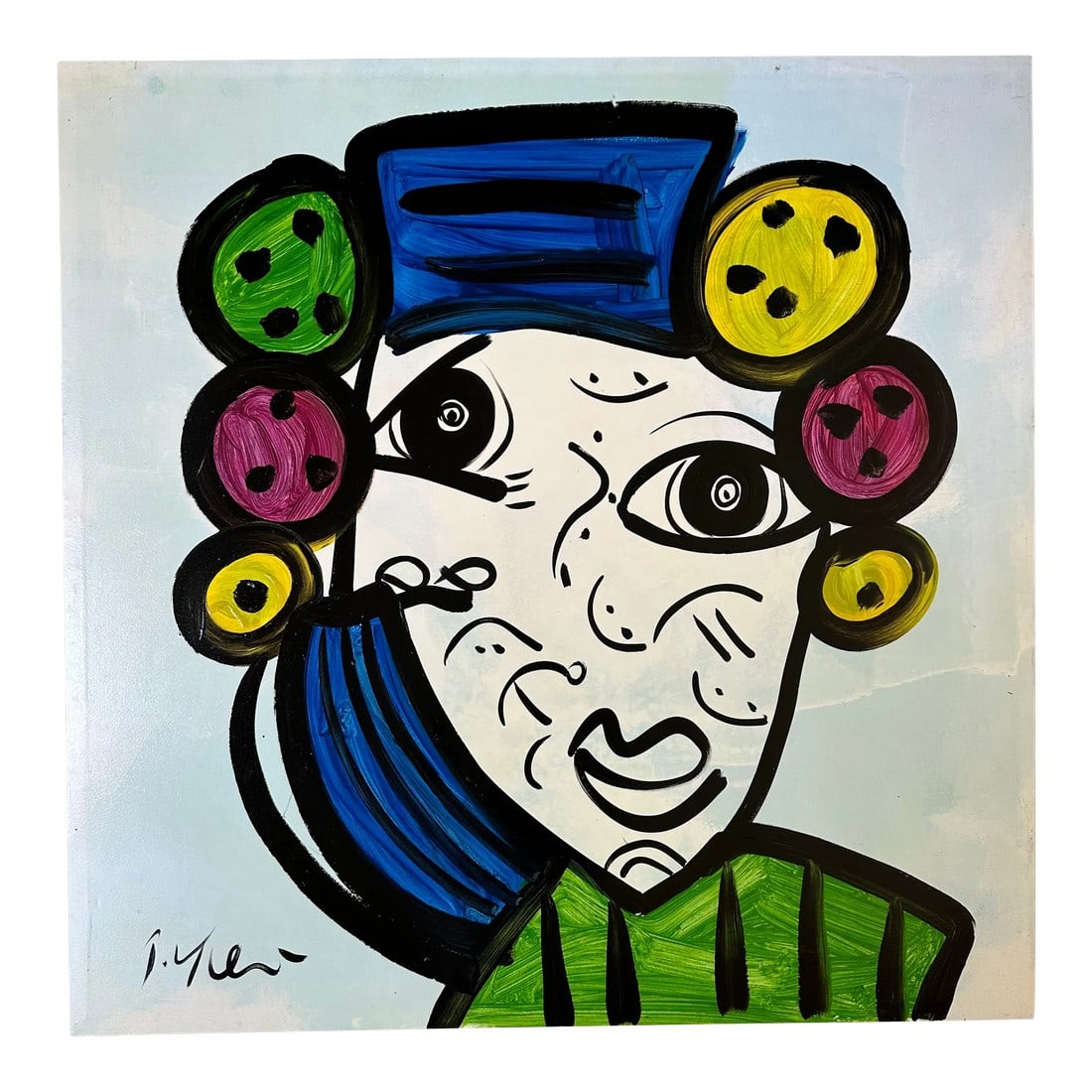 Original Peter Keil Painting: Peter Keil is a German artist that focuses primarily on abstract expressionism. Keil painted with some of the greats including Joan MirÃ³, Pablo Picasso and Andy Warhol, to name a few. This 