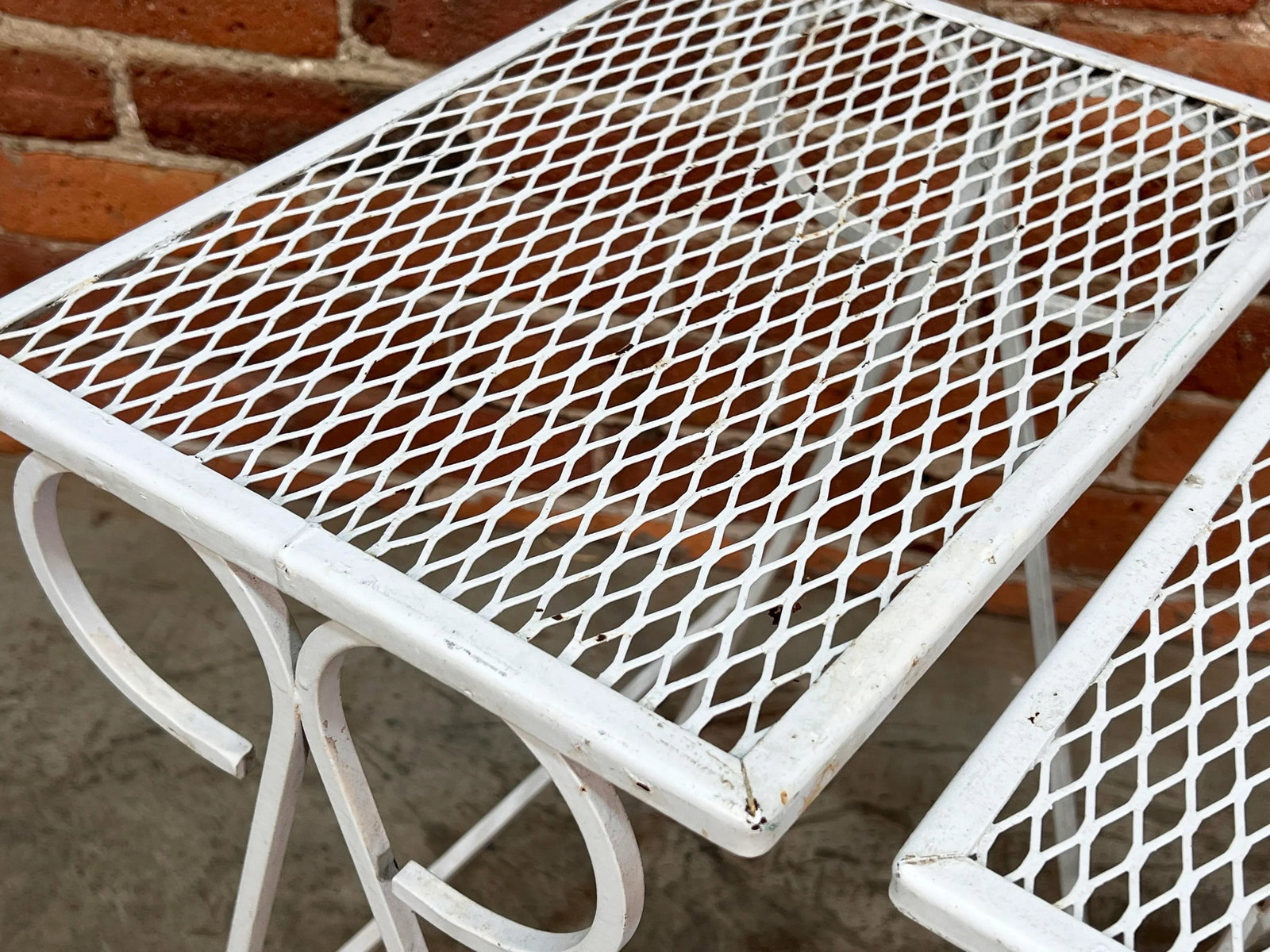 Vintage Mid Century Modern Salterini Wrought Iron Nesting Tables - Set of 3 - 5