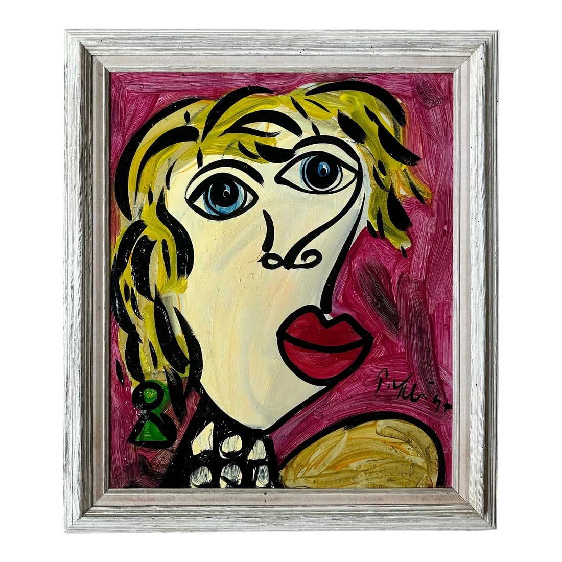 Original 1997 Peter Keil Painting Framed: Peter Keil is a German artist that focuses primarily on abstract expressionism. Keil painted with some of the greats including Joan MirÃ³, Pablo Picasso and Andy Warhol, to name a few. This 