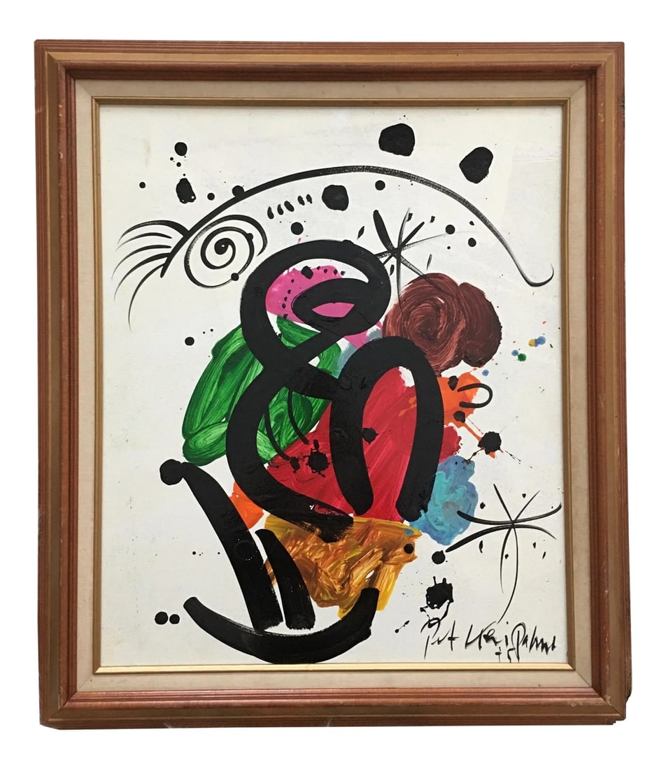 Abstract Expressionist Peter Keil Original Oil Painting: Peter Keil is a German artist that focuses primarily on abstract expressionism. Keil painted with some of the greats including Joan MirÃ³, Andy Warhol and Pablo Picasso, to name a few. This 