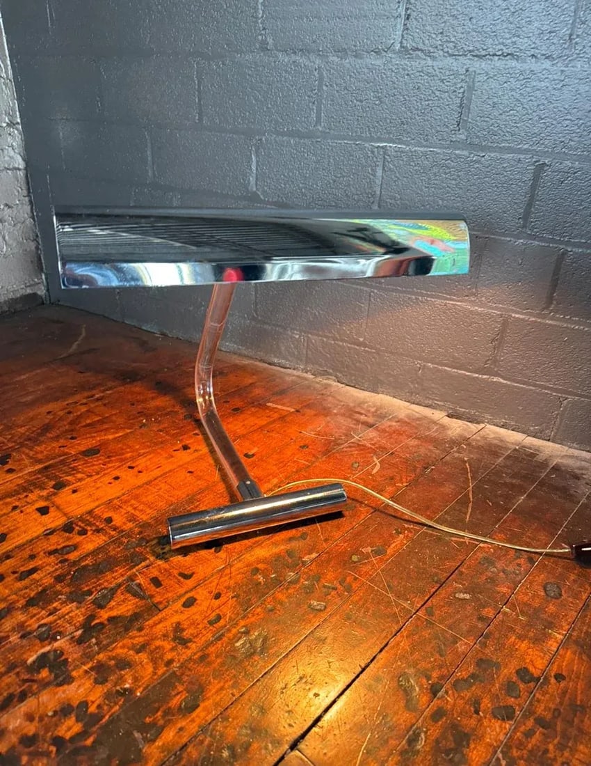 1970s Mid-Century Modern Peter Hamburger Kovacs Lucite & Chrome Lamp - 10