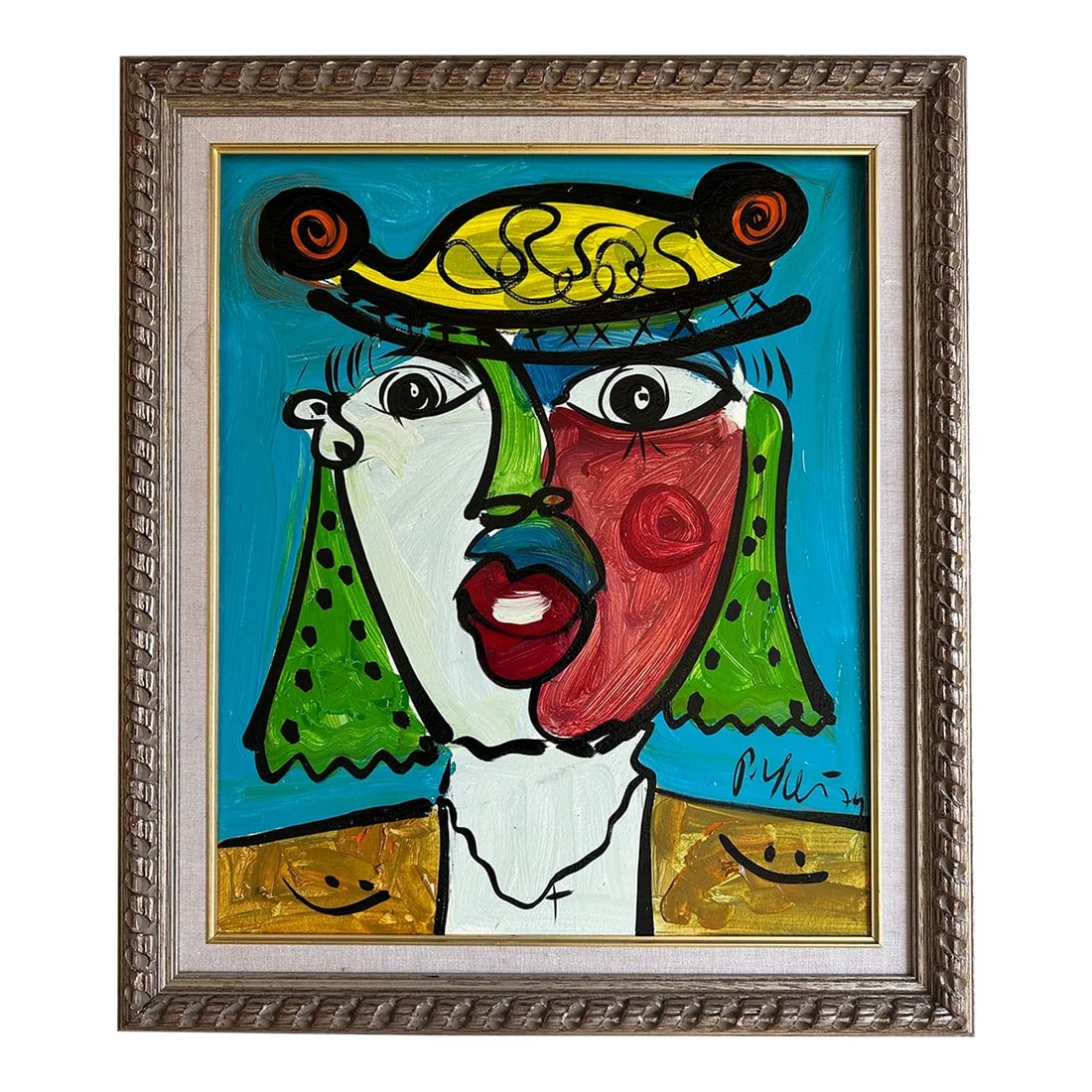 1974 Original Peter Keil Painting Framed: Peter Keil is a German artist that focuses primarily on abstract expressionism. Keil painted with some of the greats including Joan MirÃ³, Pablo Picasso and Andy Warhol, to name a few. This 